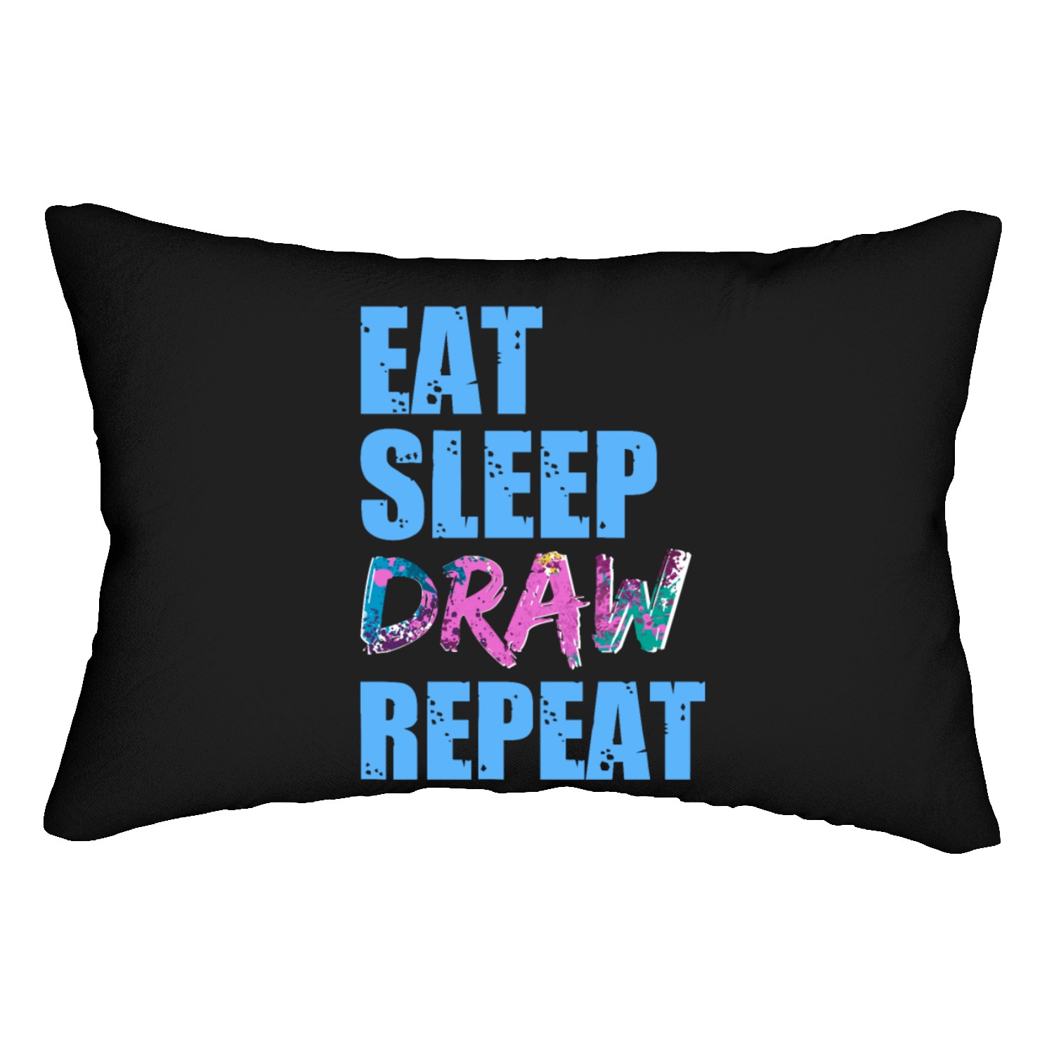 Artist Eat Sleep Draw Repeat Art Drawing Gift Lumbar Pillows