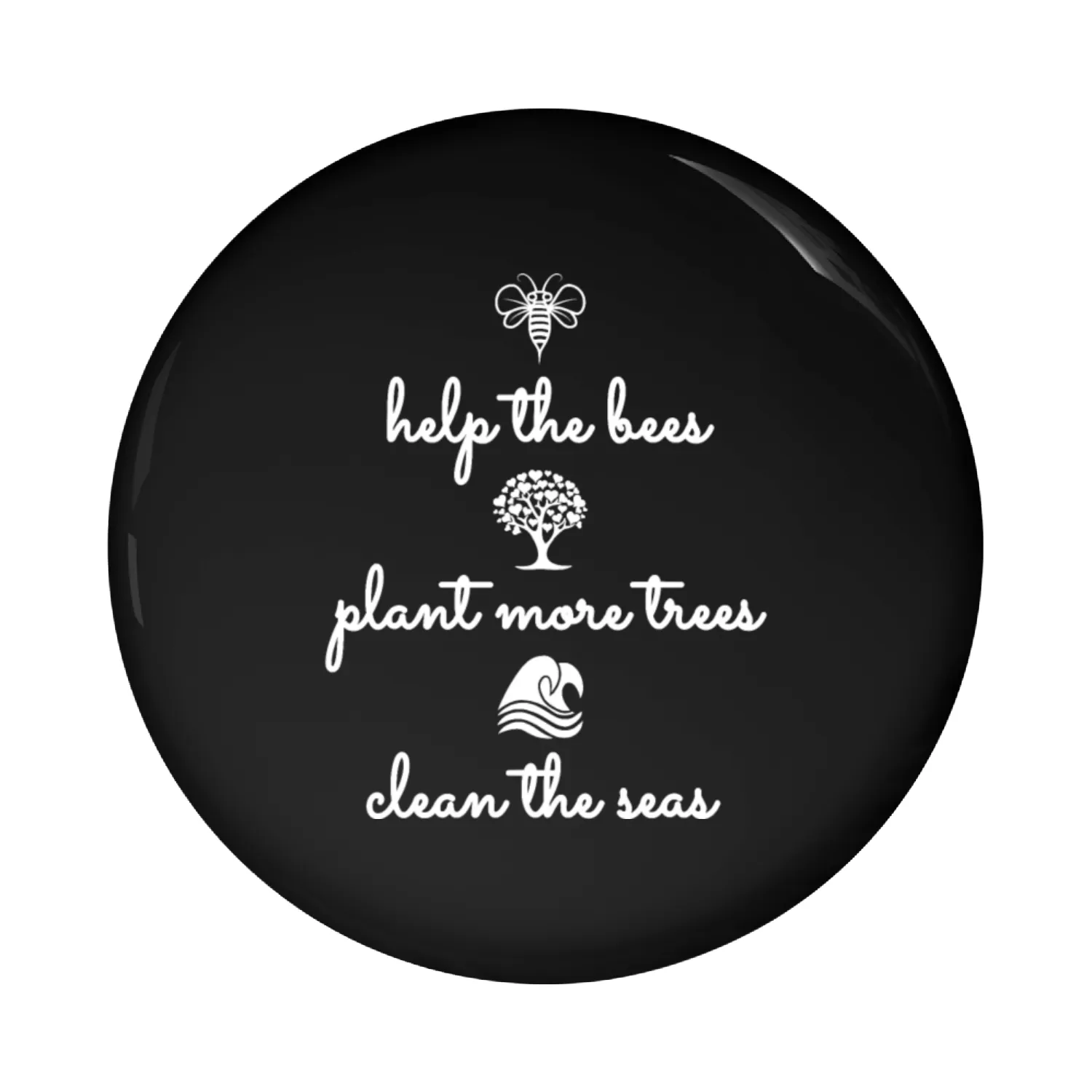 Help the bees plant more trees Pin Buttons