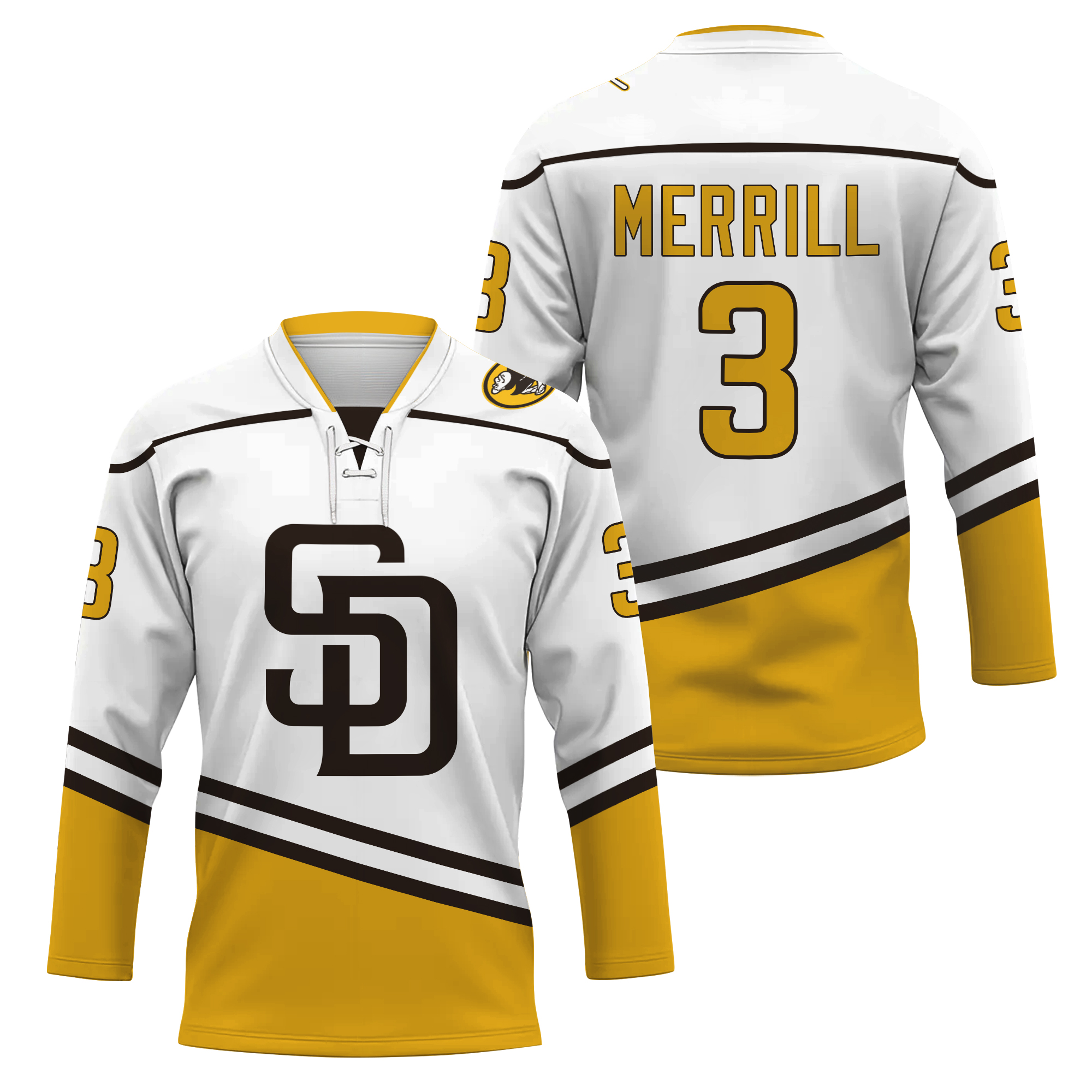 SD Padres Jackson Merrill Hockey Night Jersey 2025 Giveaway Men's Hockey Jersey