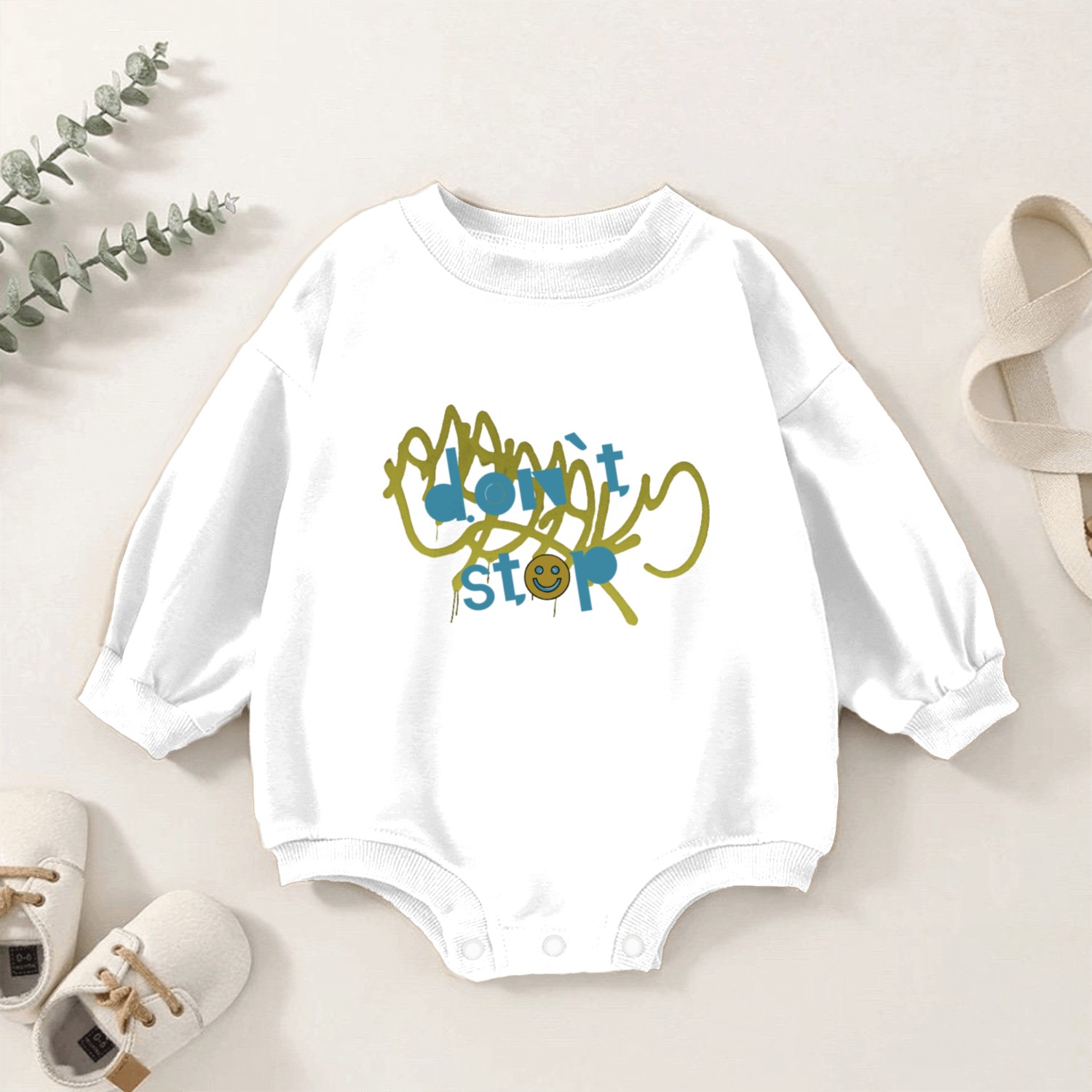 DON`T STOP Baby Romper Sweatshirts