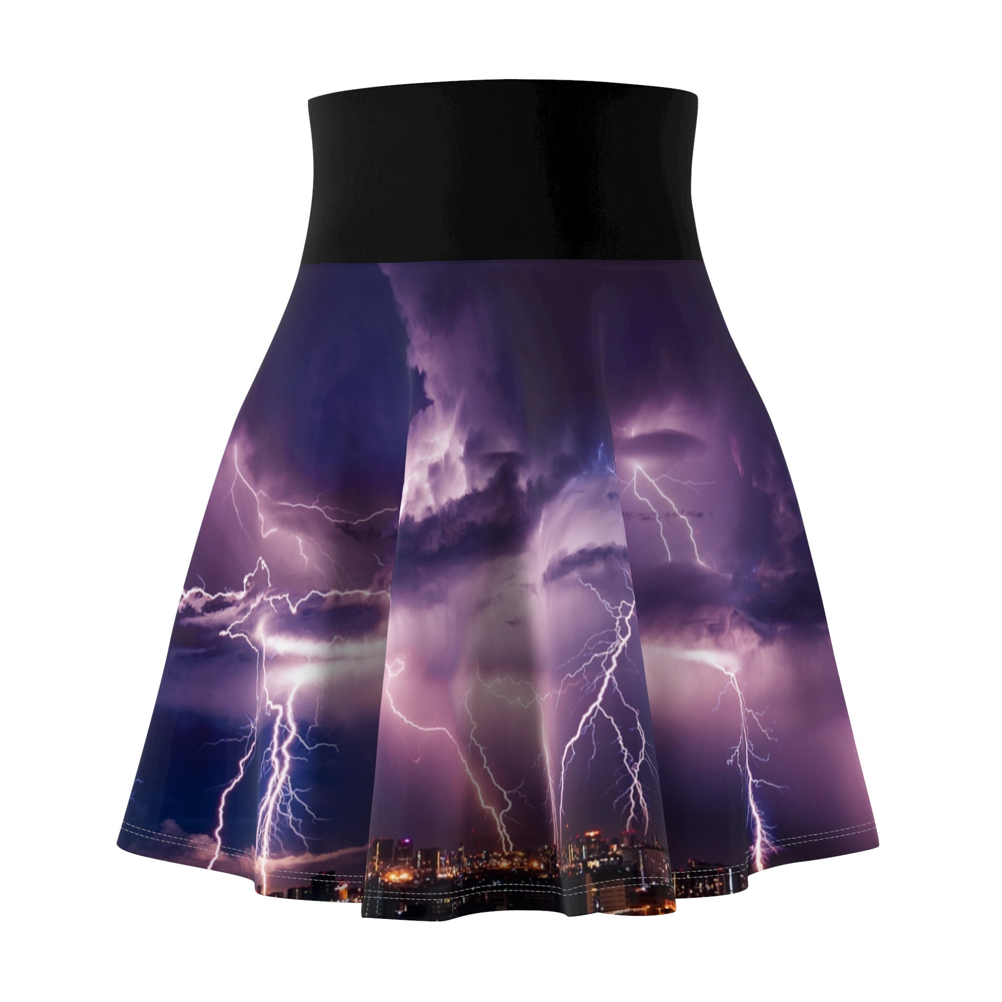 Lightning Storm Women's Skater Skirt