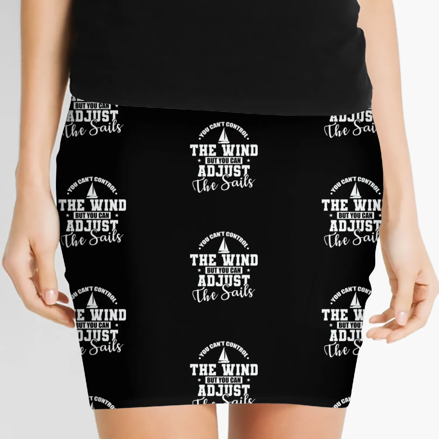 You can't control the Wind Sailing Boat Women's Mini Skirts