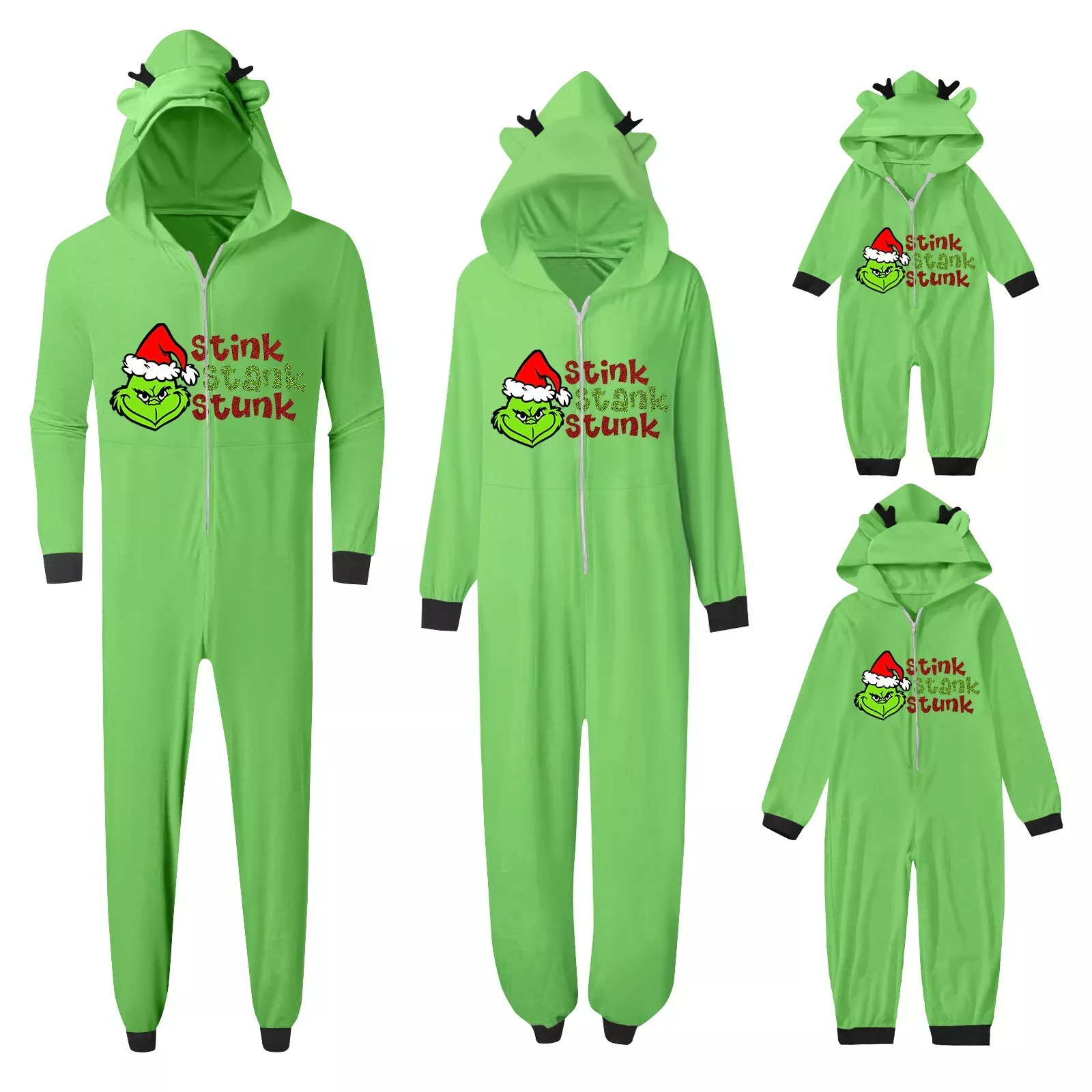 Funny Character Hooded Jumpsuit | Christmas Pajama Outfits | Family Matching Pajamas