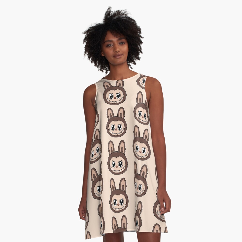Cute Labubu A-Line Dress, Gift for Her