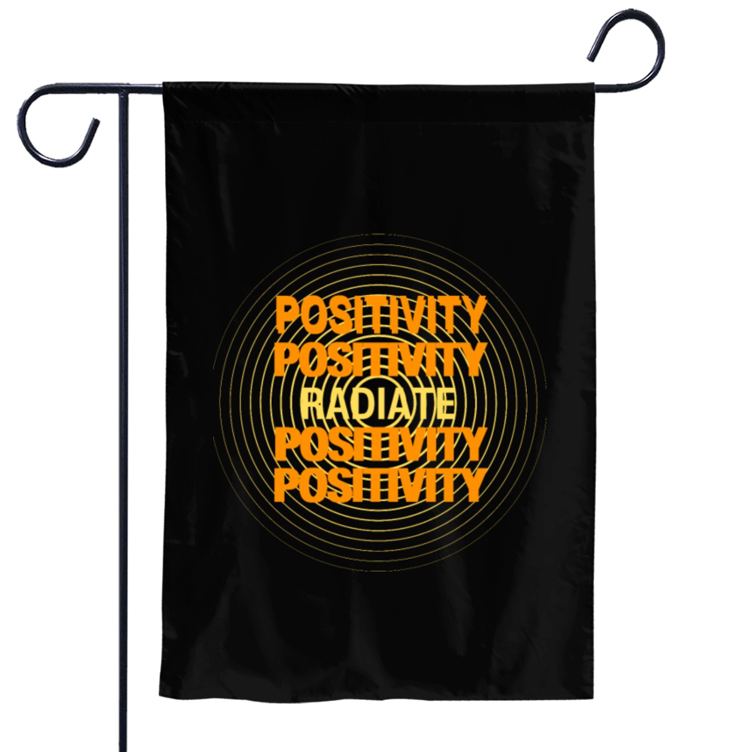 Radiate Positivity Typography Design Garden Flags