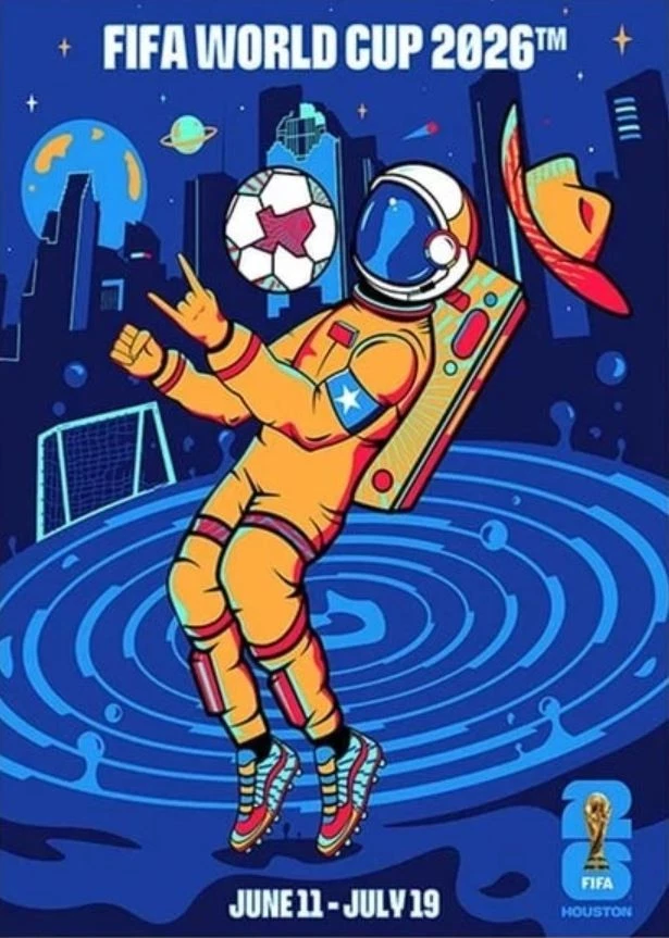 World Cup 2026 Houston Poster - June 11th to July 19th