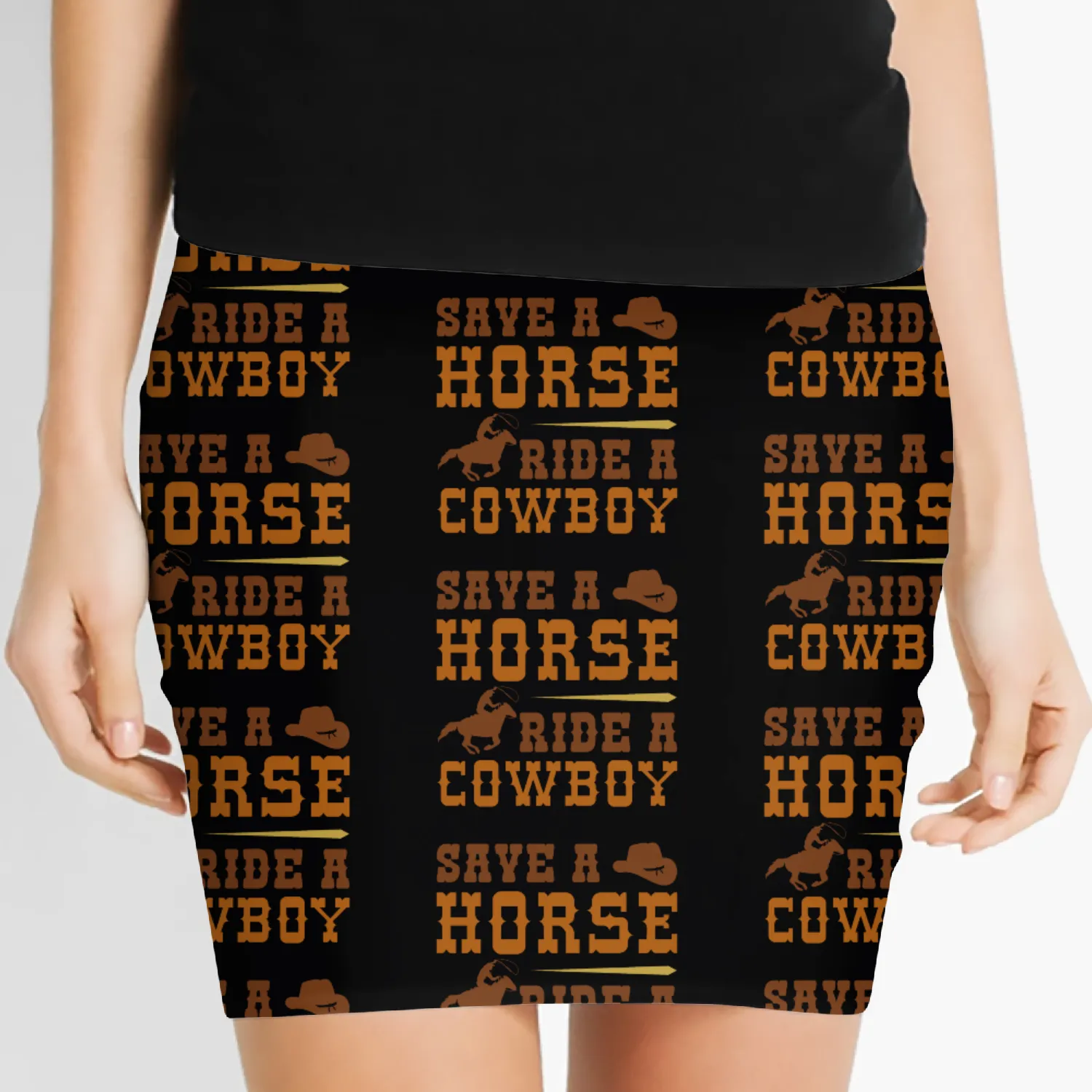 Save A Horse Ride A Cowboy Women's Mini Skirts