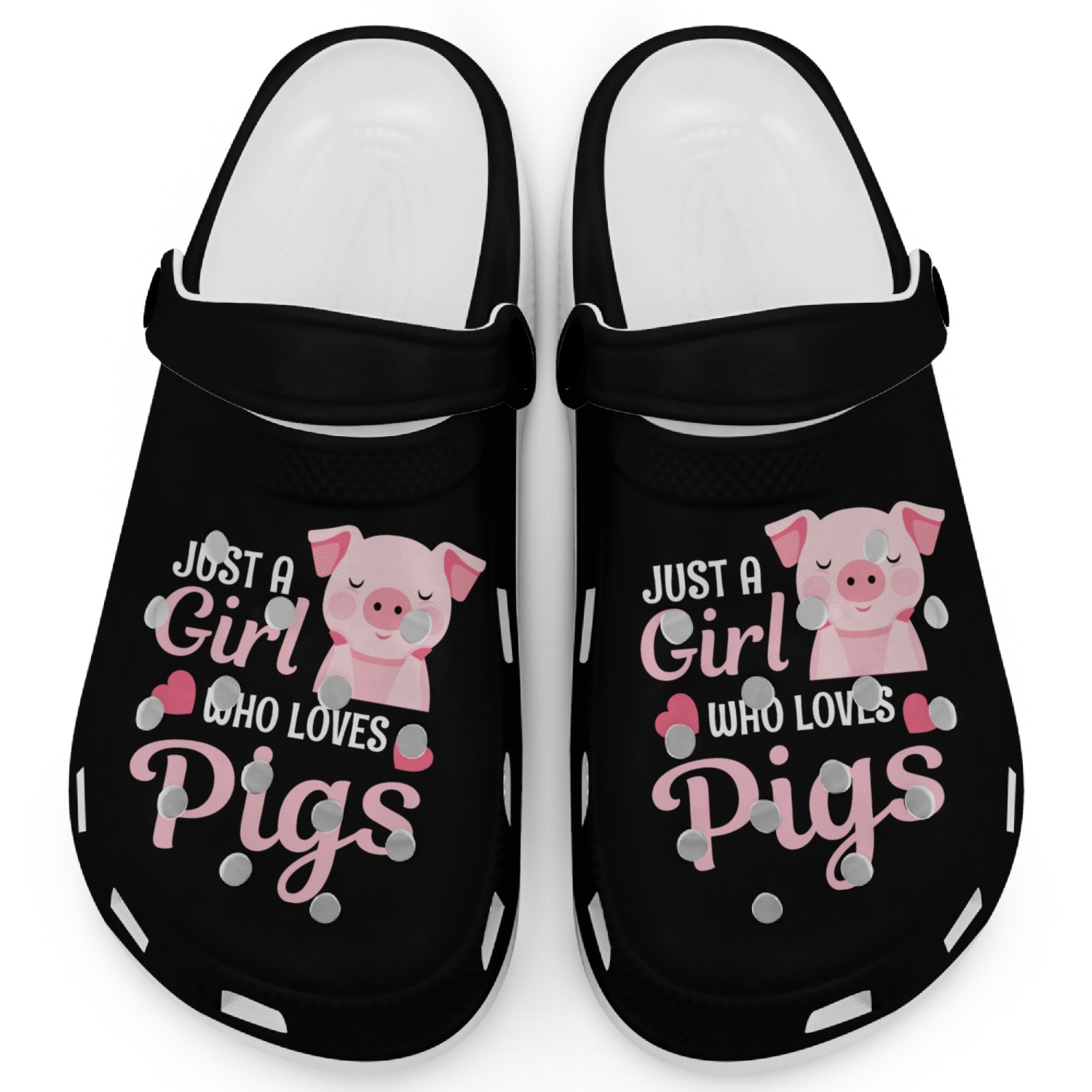 Just A Girl Who Loves Pigs Farm Farmer Pig Lover Clogs