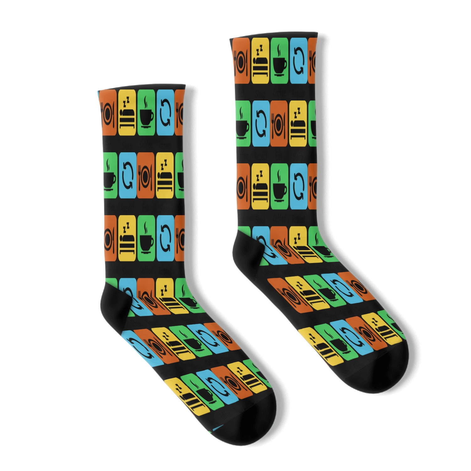 Eat, Sleep, Coffee, Repeat | Coffee Lover Socks
