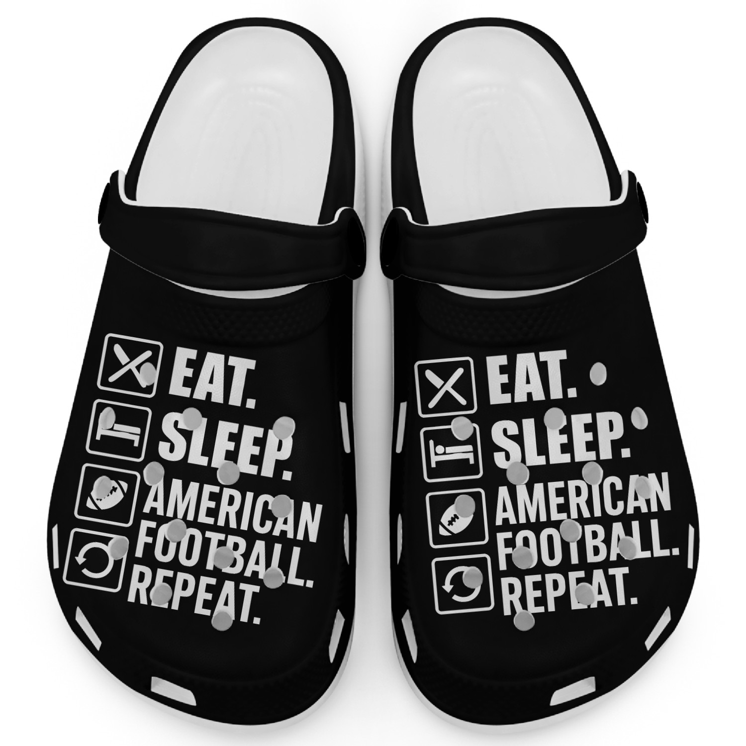 American Football Lifestyle Motivation Clogs