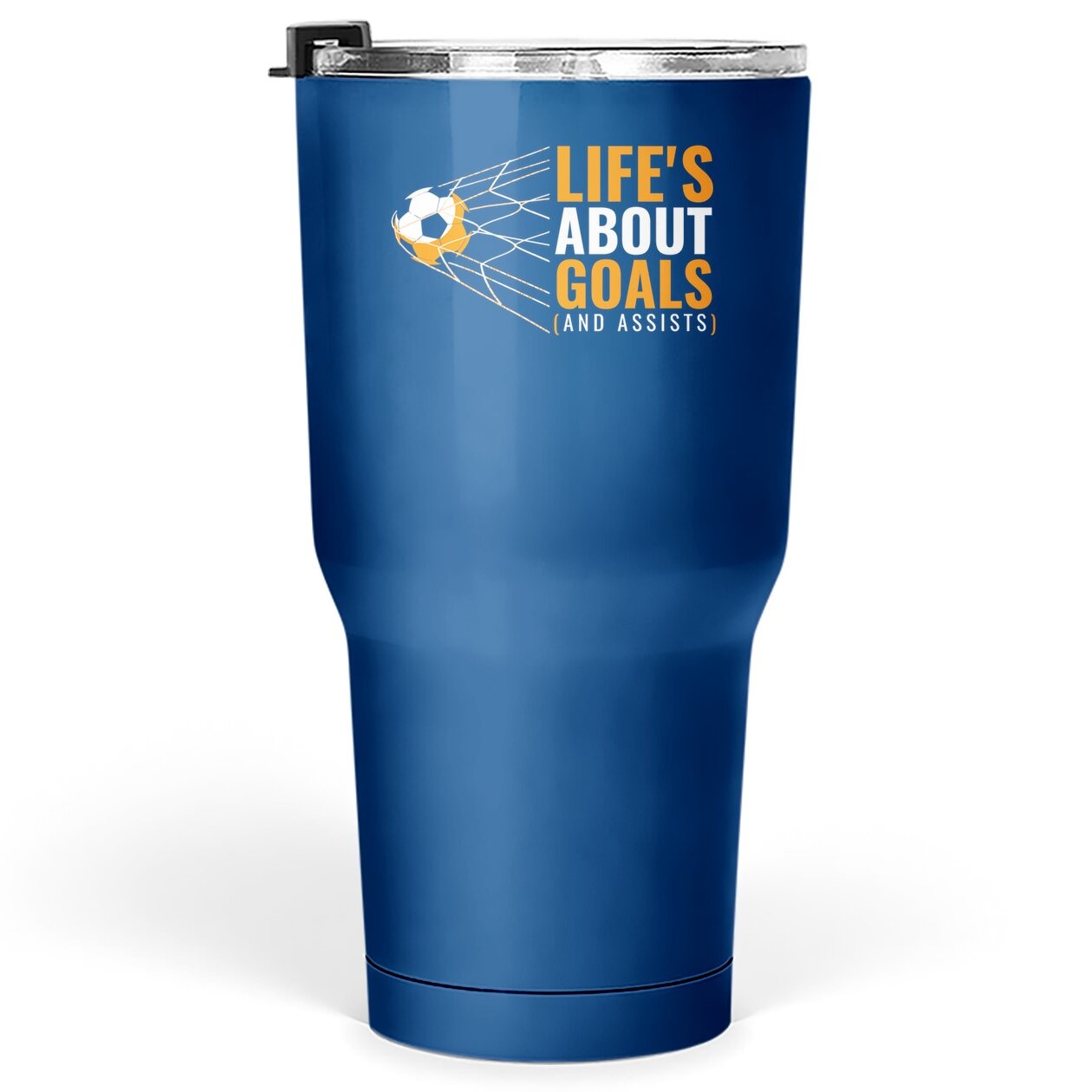 Soccer Tumbler 30 Oz For Boys Life's About Goals Boys Soccer Tumbler 30 Oz