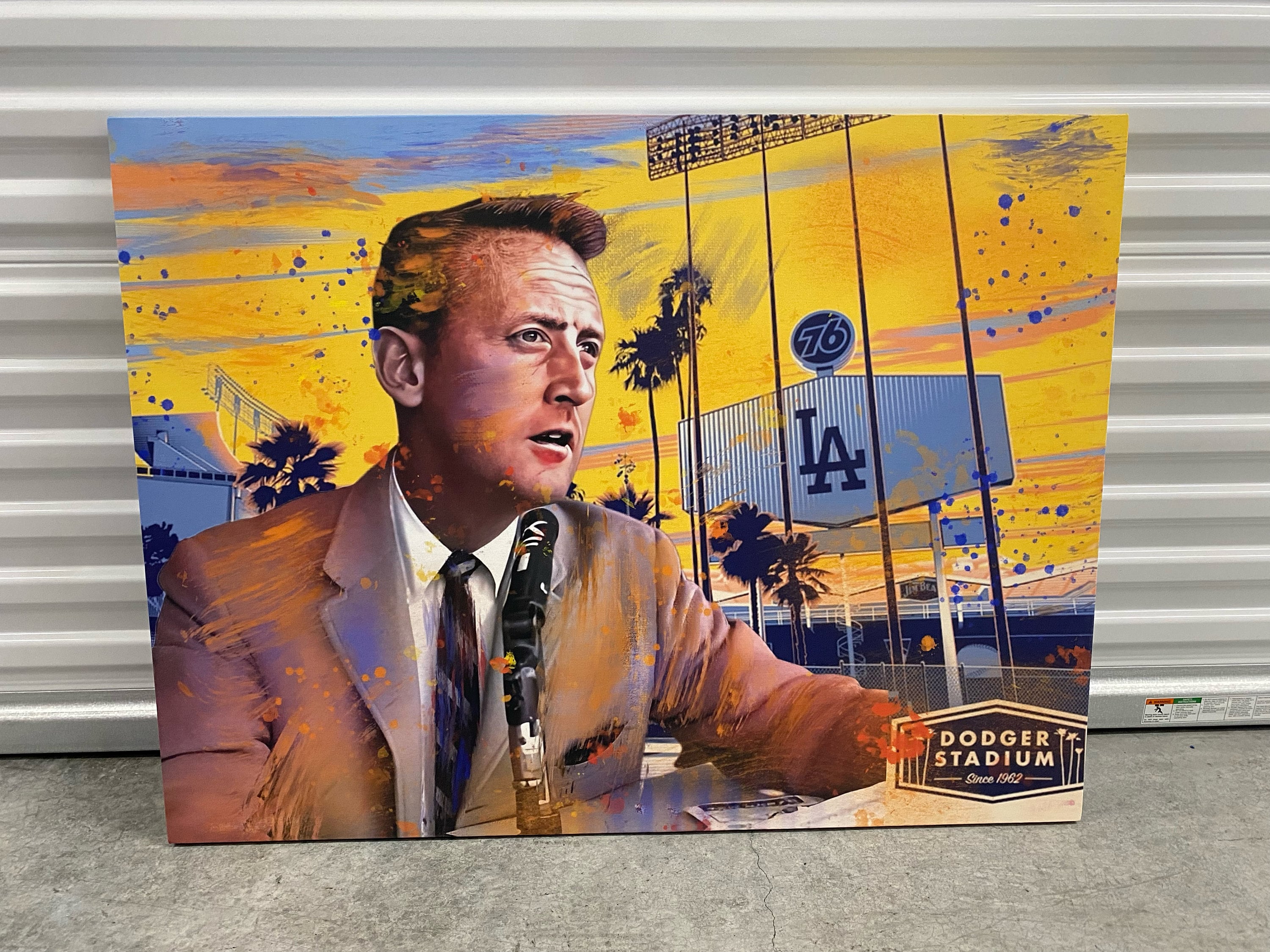 Vin Scully Dodgers Icon legend announce custom canvas art print wall decoration
