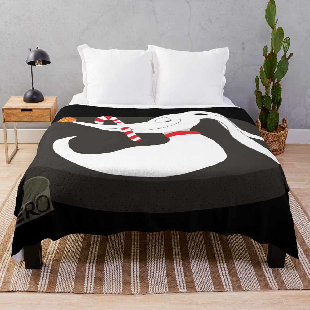 nightmare before christmas sleeping cozy zero Throw Blanket