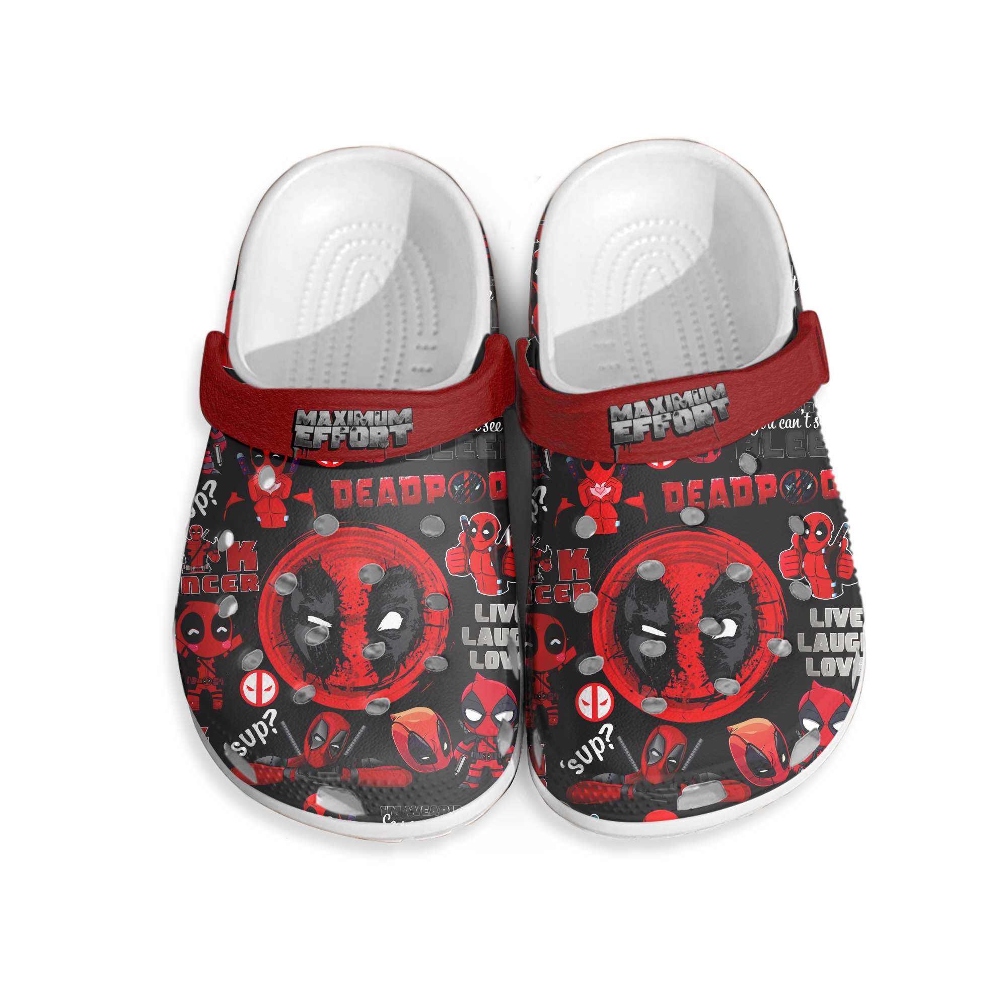 Deadpool Clogs, Deadpool Clogs, Deadpool Men Shoes, Deadpool Fan Gift, Deadpool Shoes Sandals, Deadpool Slippers, Summer Shoes