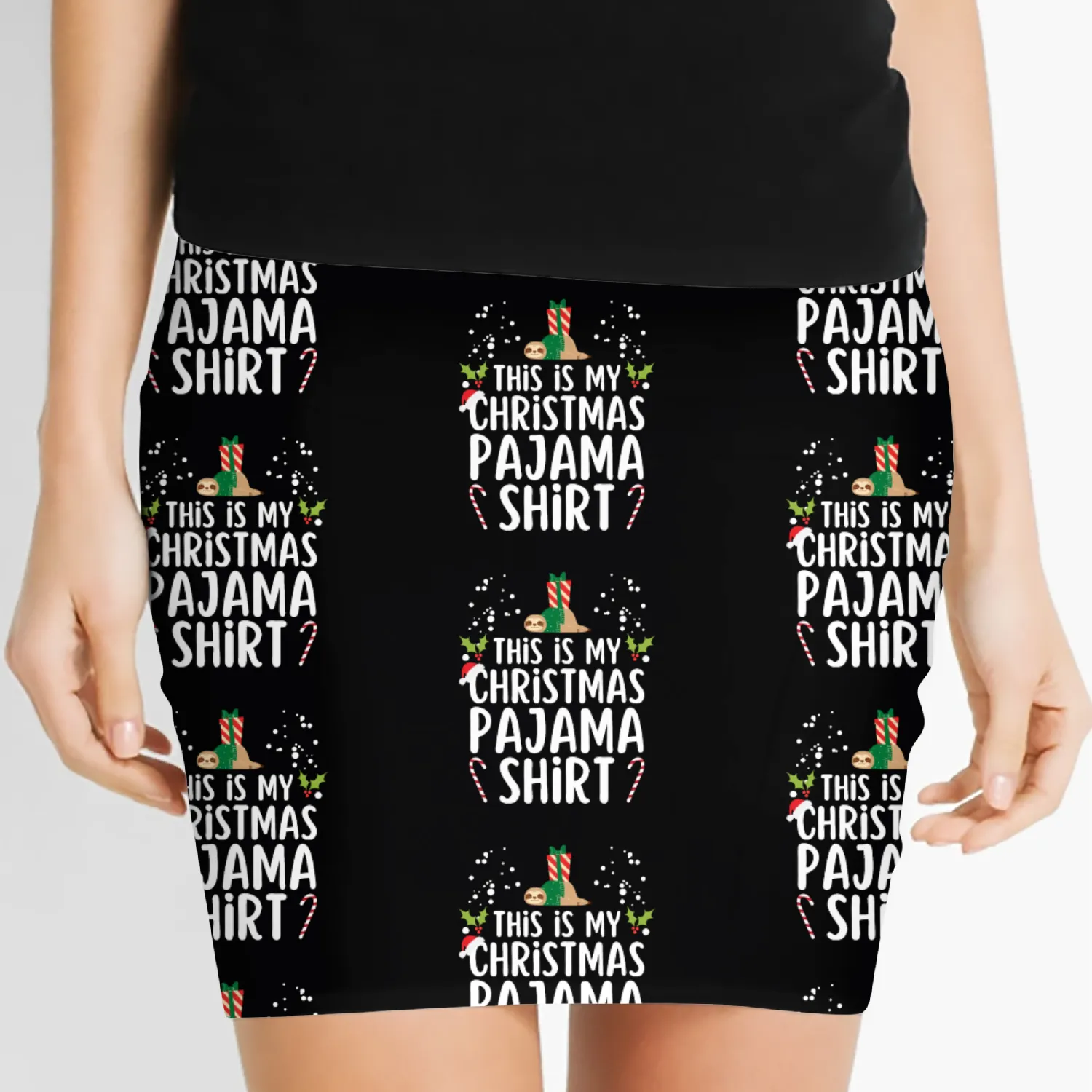 Christmas Pajamas Pajamas Sleep Women's Mini Skirts