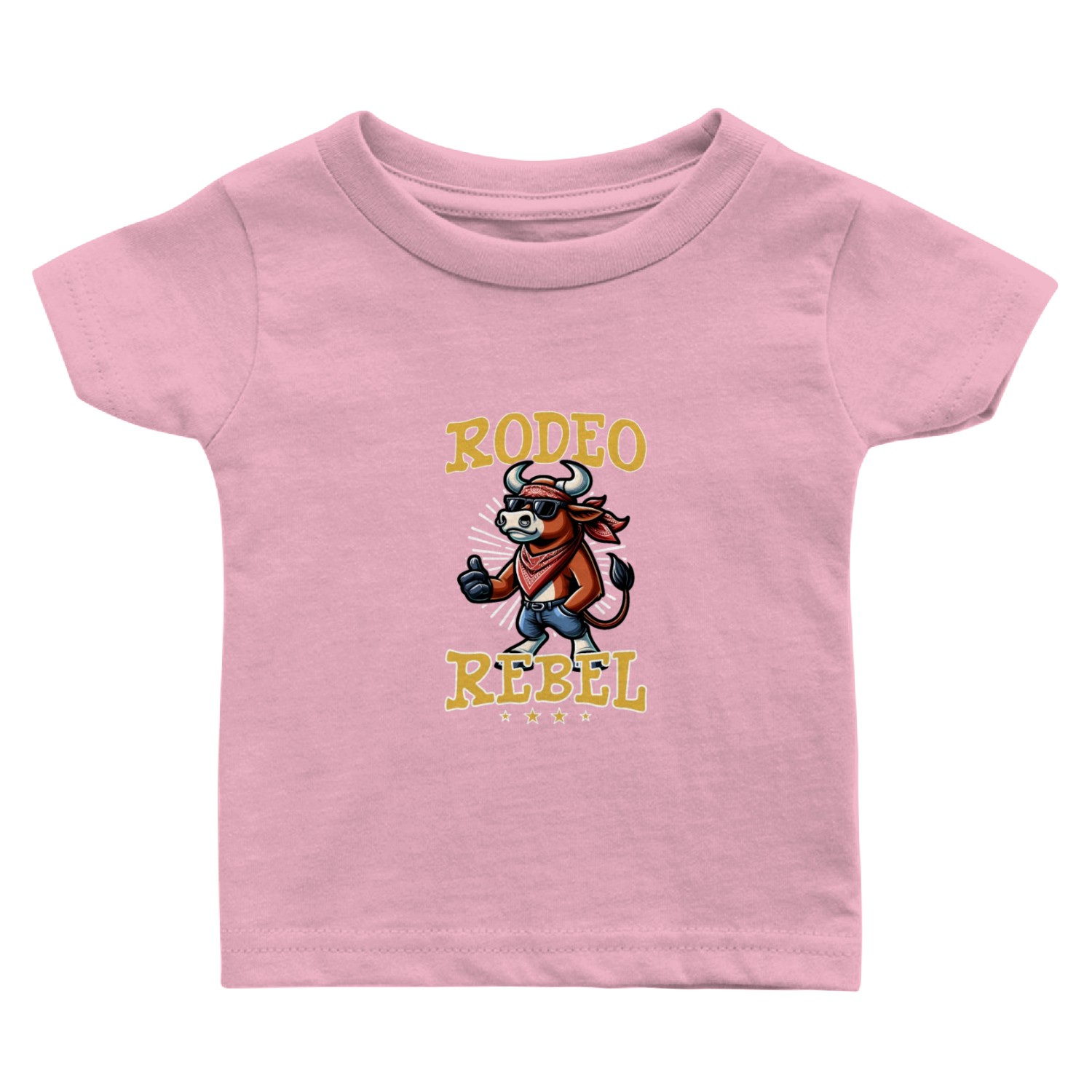 Rodeo Bull Riding Livestock Show Farmer Cattle Baby T Shirts