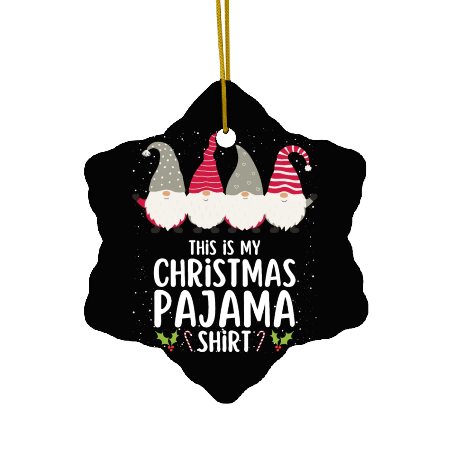 Christmas Pajamas Pajamas Sleep Ceramic Ornaments