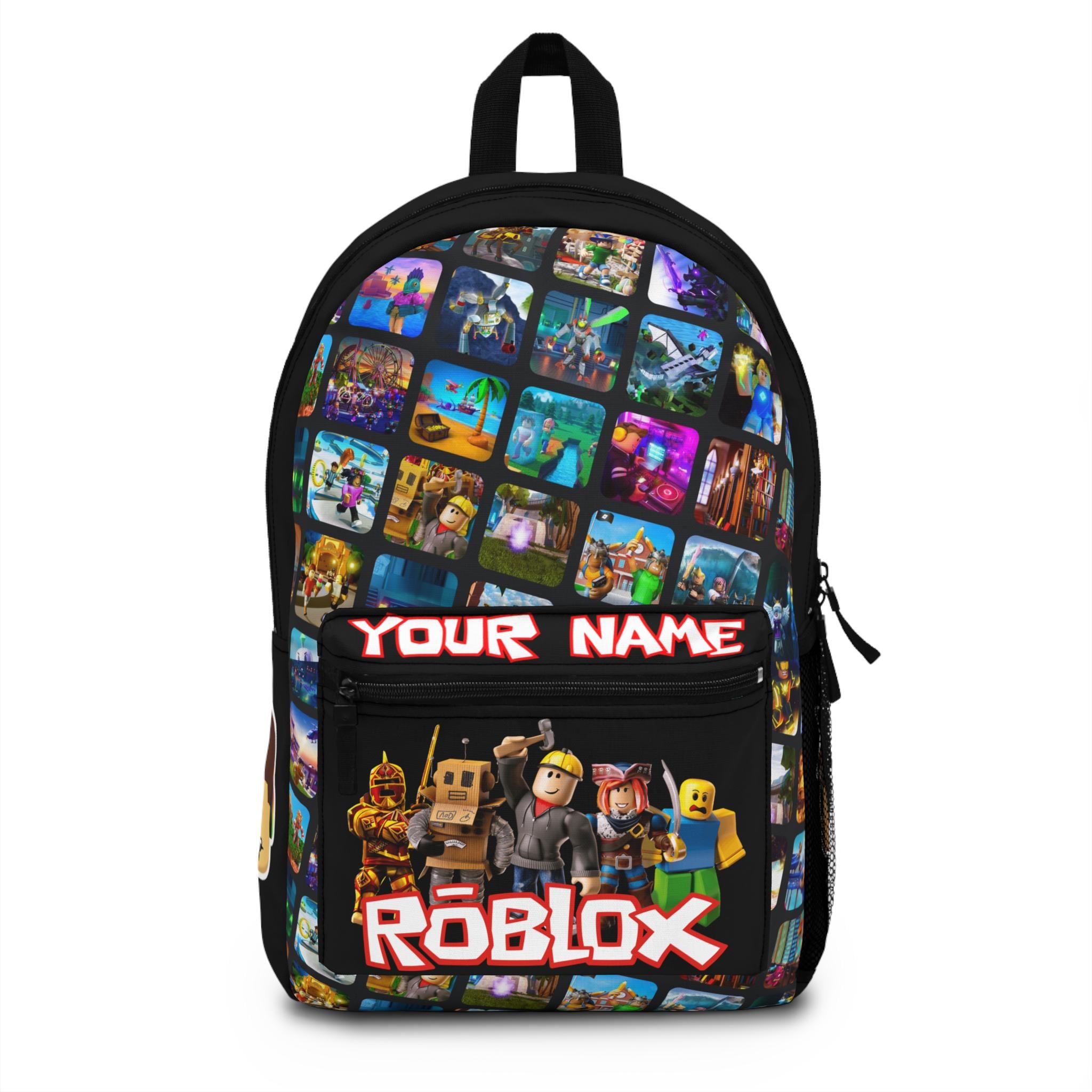 Personalized Roblox Backpack with Custom Name, Robux Design, Safe & Comfortable for School