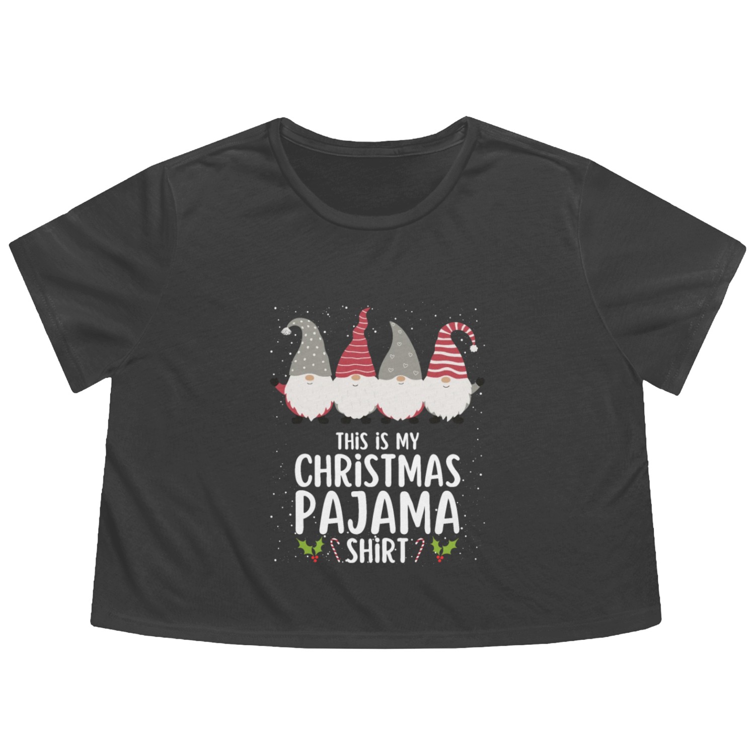 Christmas Pajamas Pajamas Sleep Flowy Cropped Tees