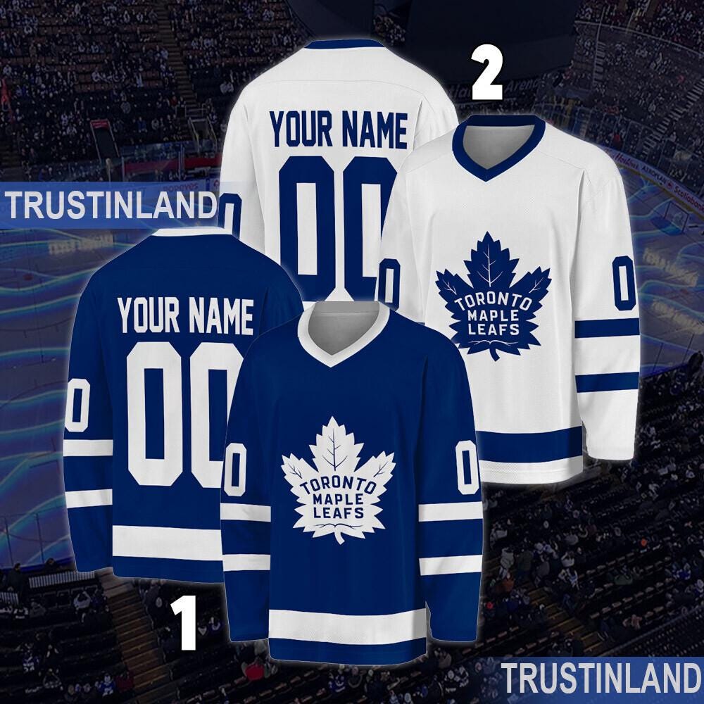 Personalized Toronto Maple Leafs Hockey Jersey, Jersey For Men With Your Team Name, Fan Hockey Jersey