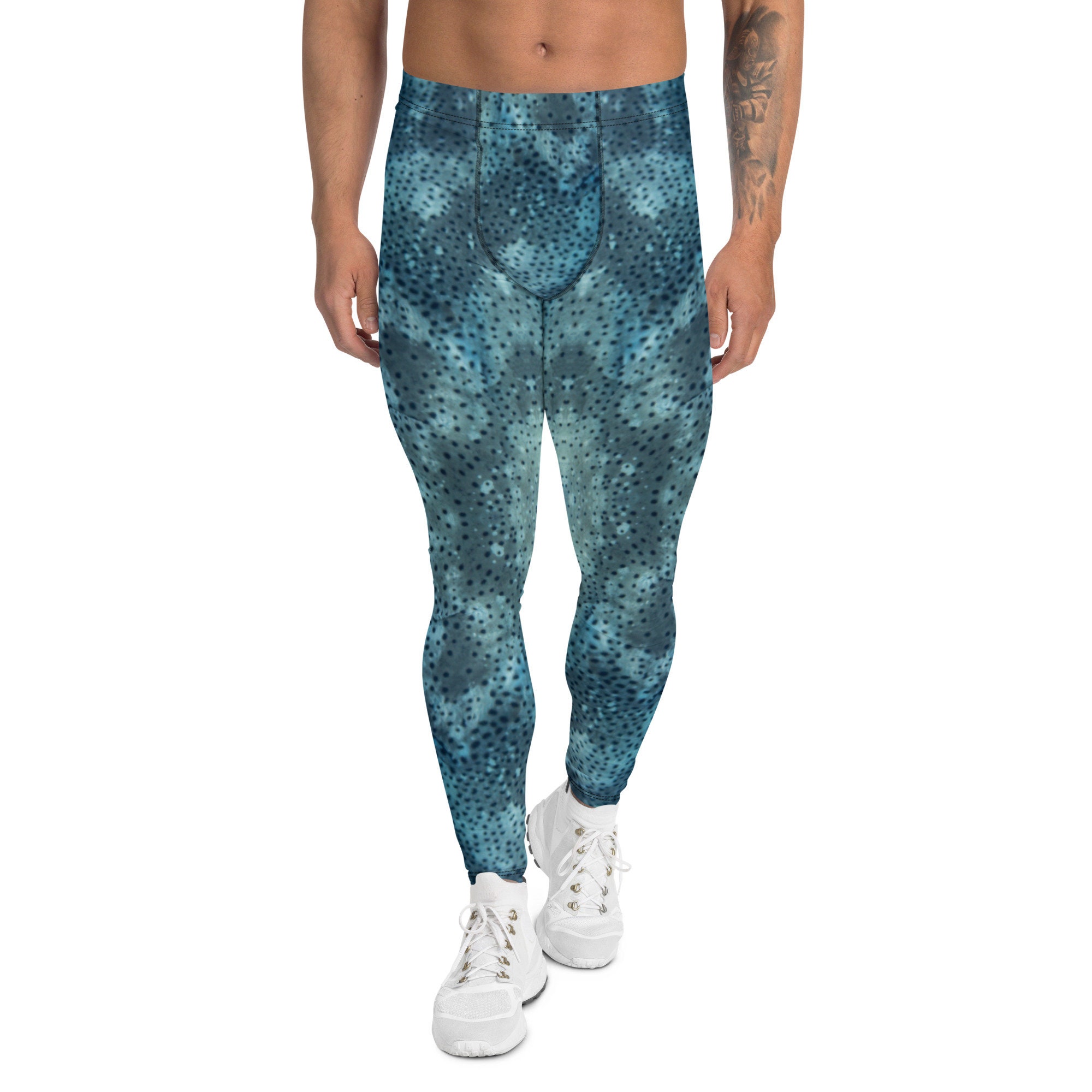 Goliath Grouper Men's Leggings, Gym Pants, Workout Leggings, Ocean Inspired, Sportswear
