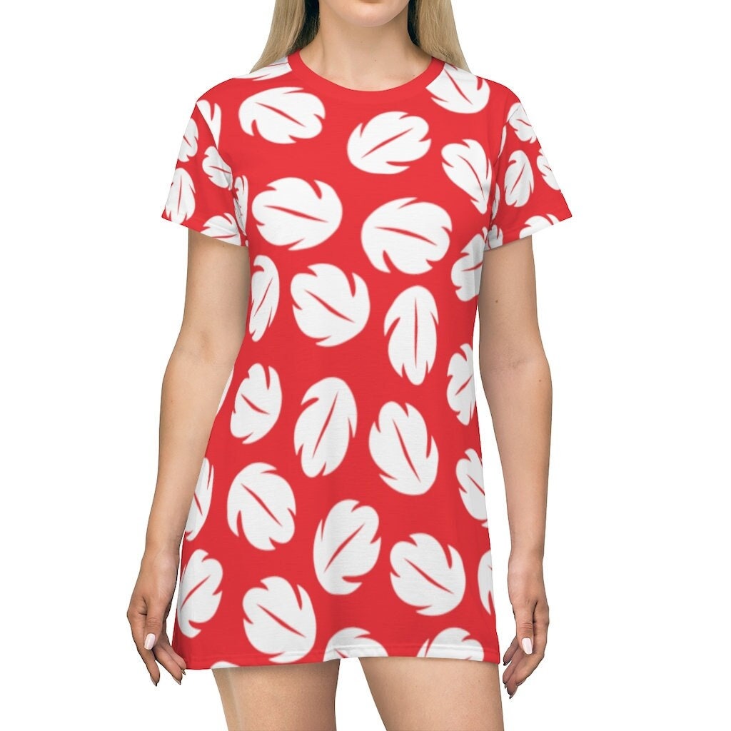 Ohana Tropical Leaves - All Over Print T-Shirt Dress