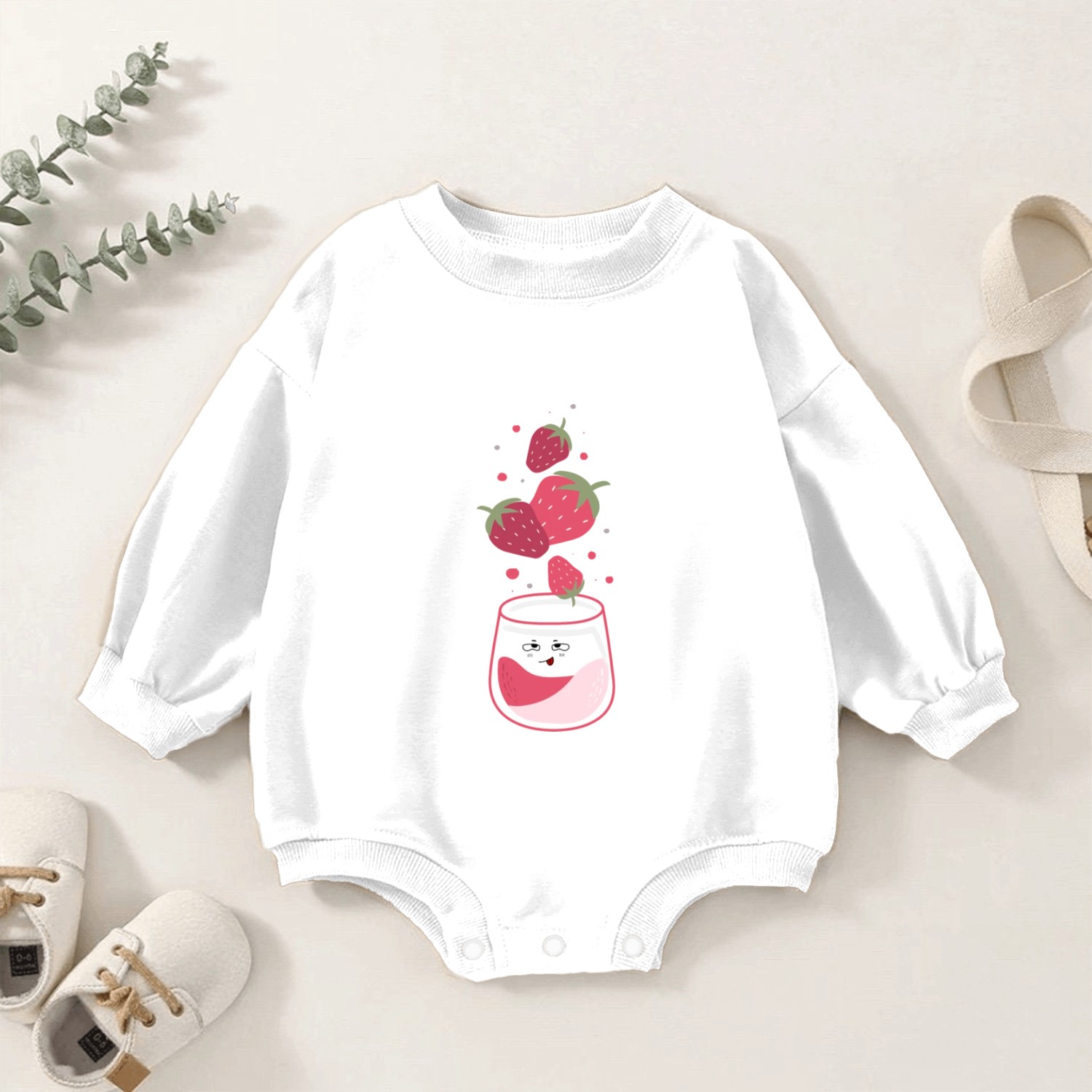 Delicious Strawberry juice Baby Romper Sweatshirts