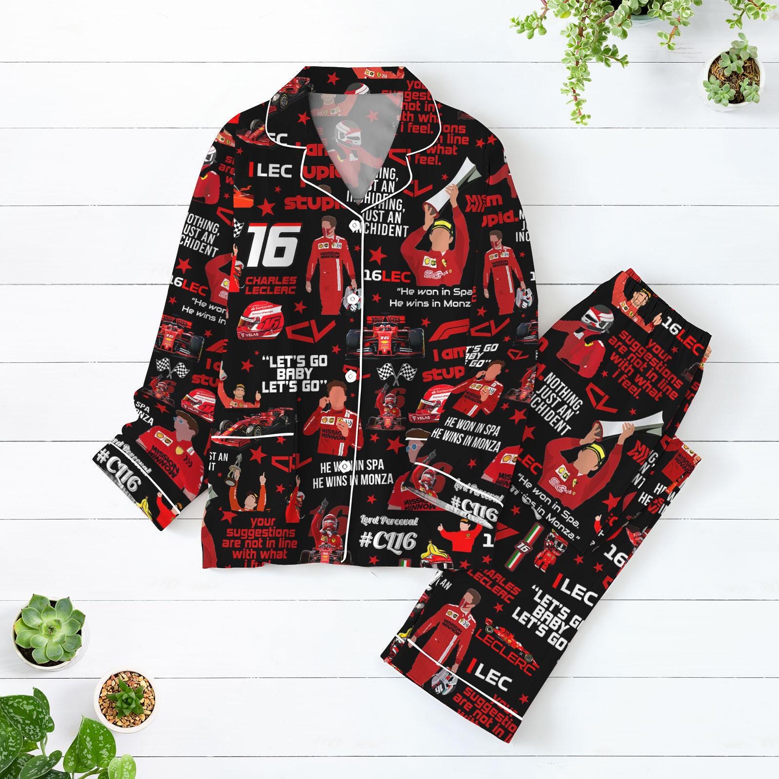 Christmas Charles Leclerc Pajamas, Charles Leclerc Pajamas Set