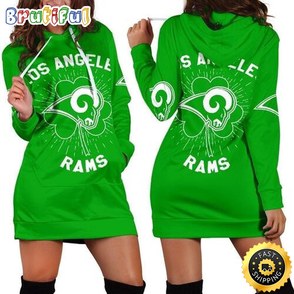 football Los Angeles Rams Hoodie Dress St Patricks Day For Women Hoodie