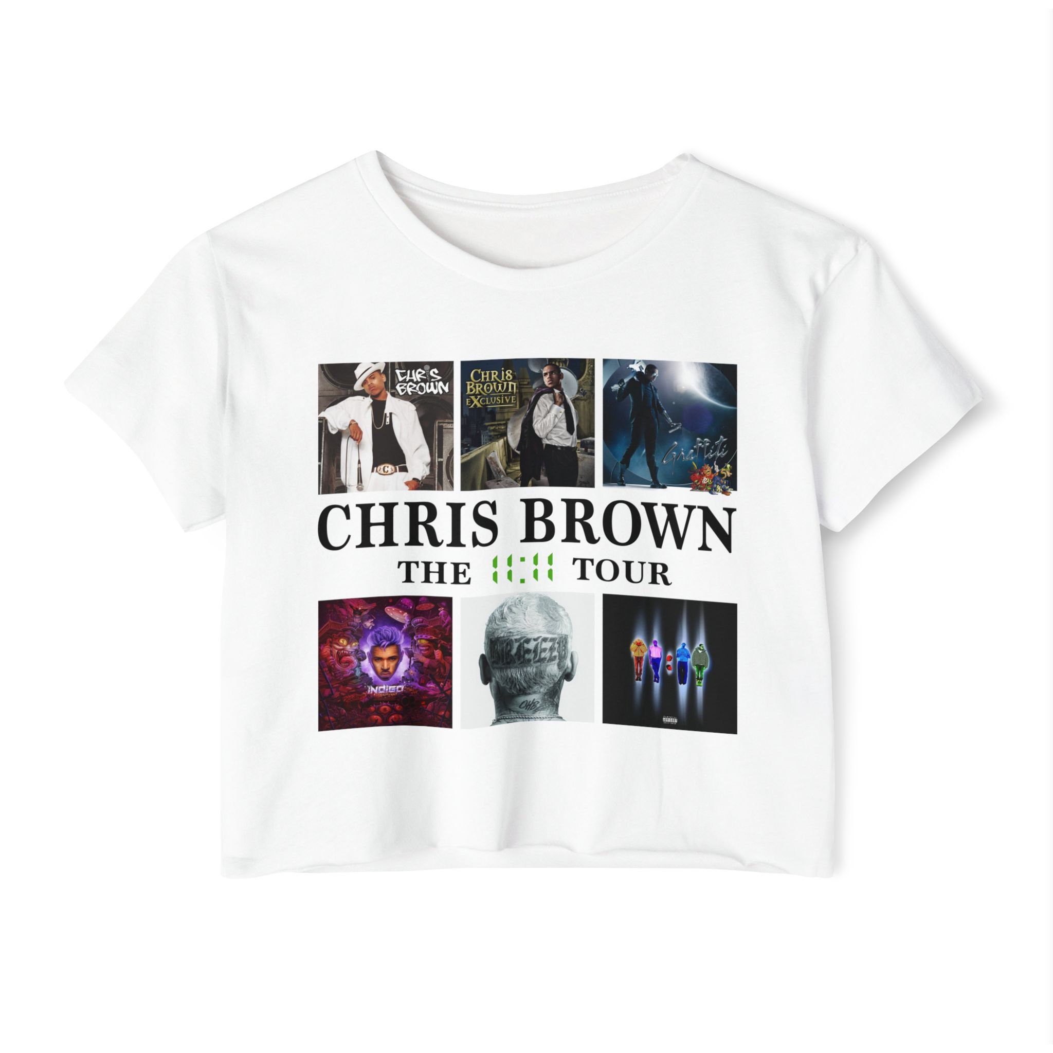 Chris Brown crop top, albums world tour Chris Brown crop shirt, Chris Brown shirt