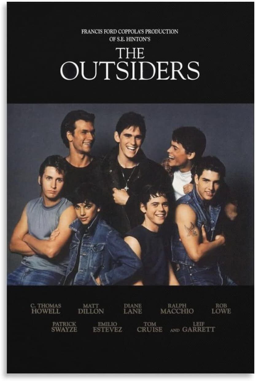 The Outsiders Movie Poster Teen Drama Office Poster Canvas