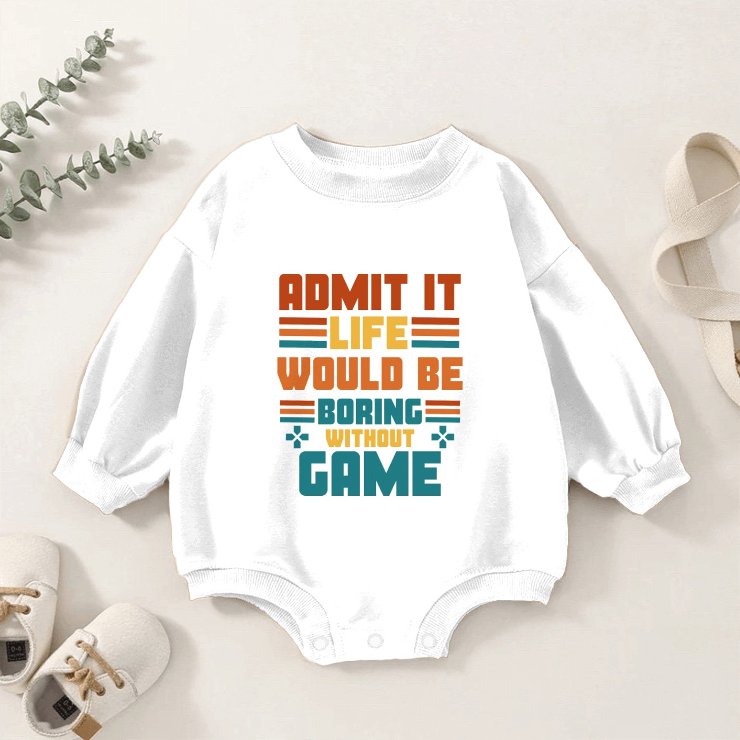 Video Game Baby Romper Sweatshirts