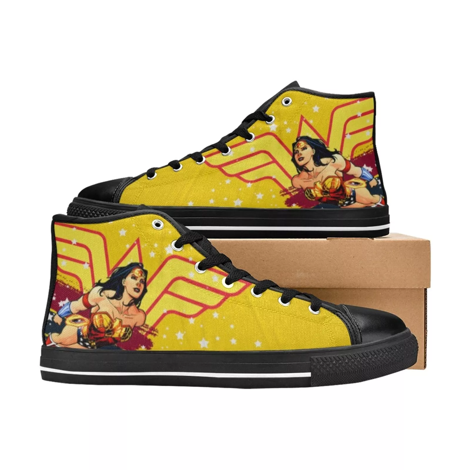 Wonder Women High Top Sneakers Canvas Shoes