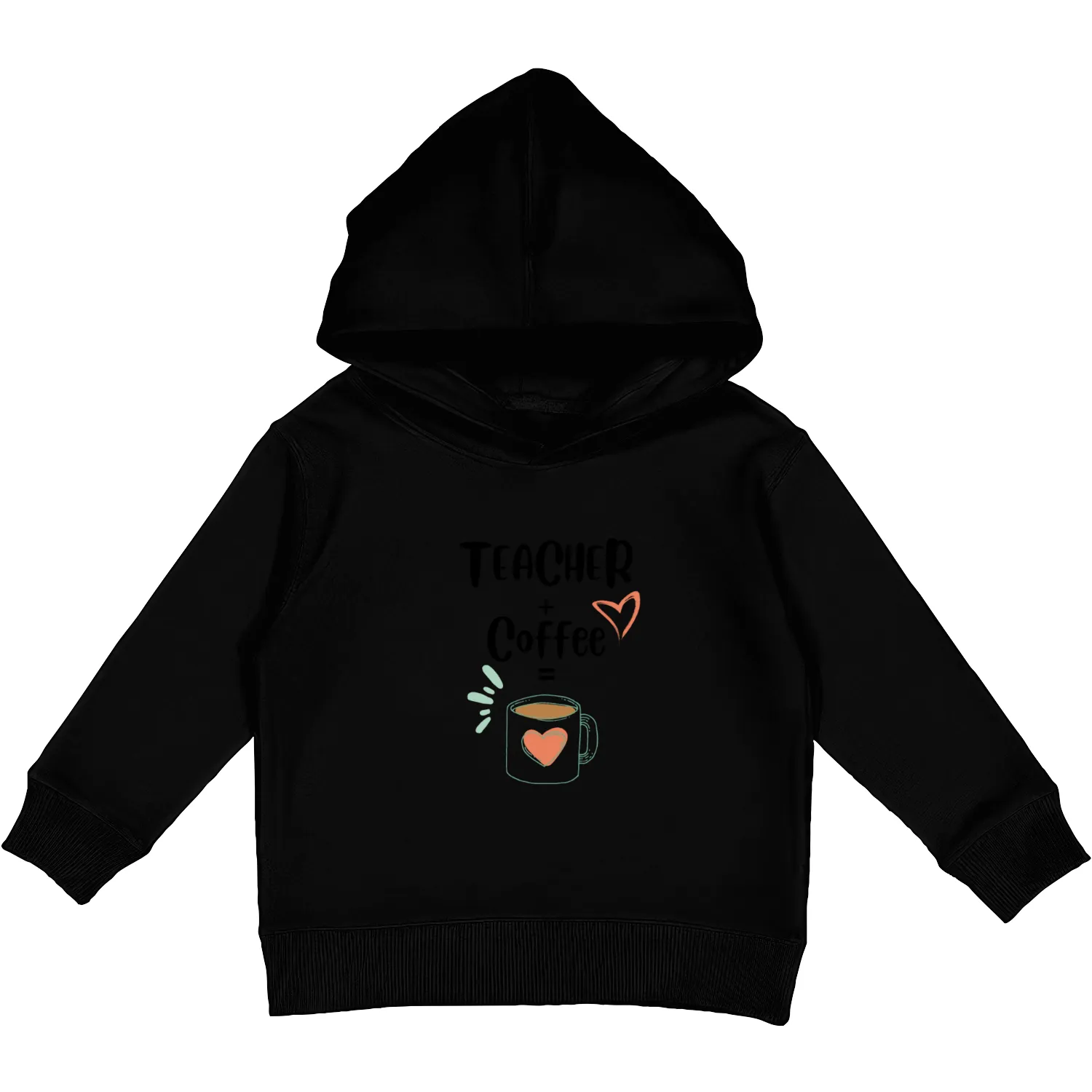 Teacher + Coffee Design Kids Pullover Hoodies