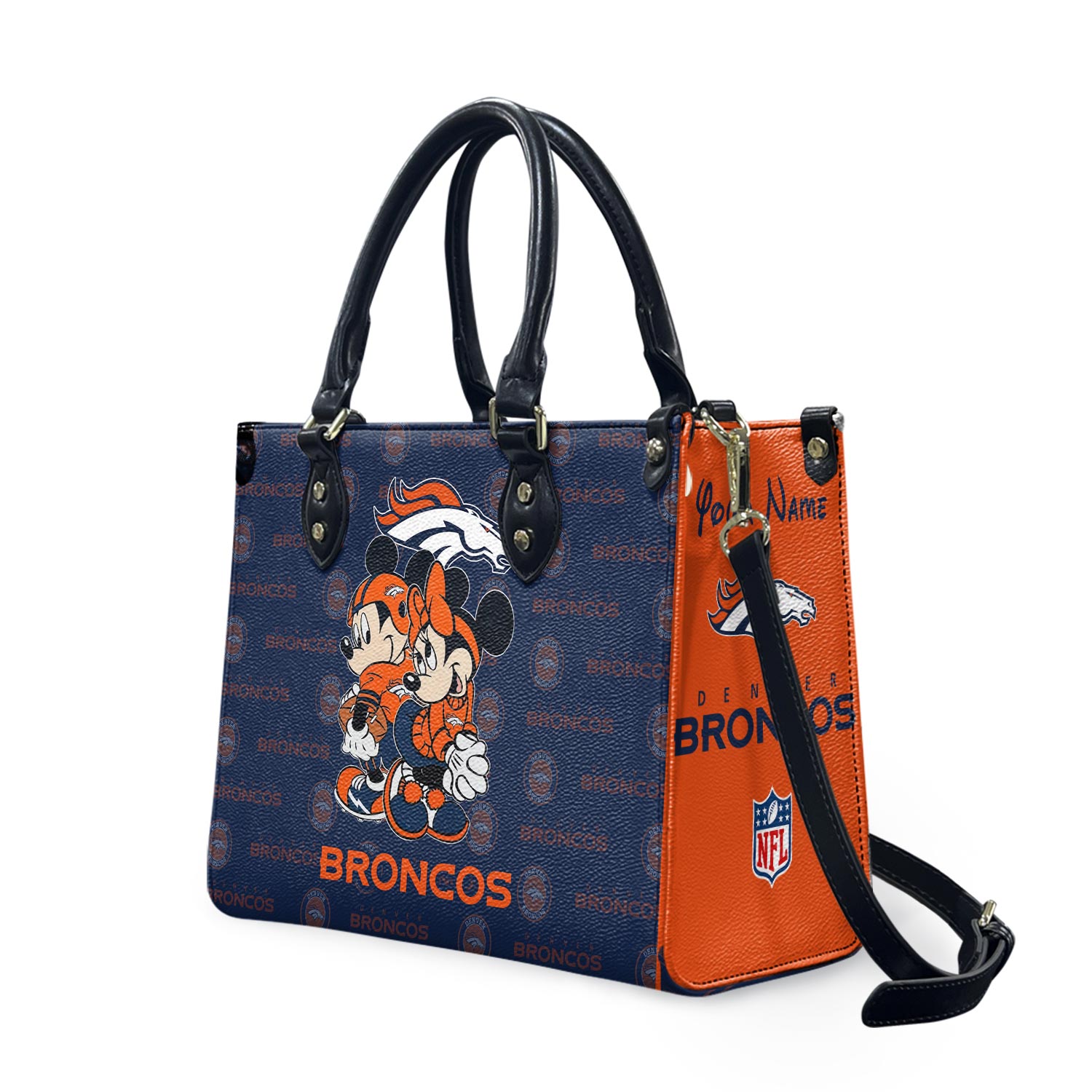 Denver Football Team Broncoss Leather Handbag Gift