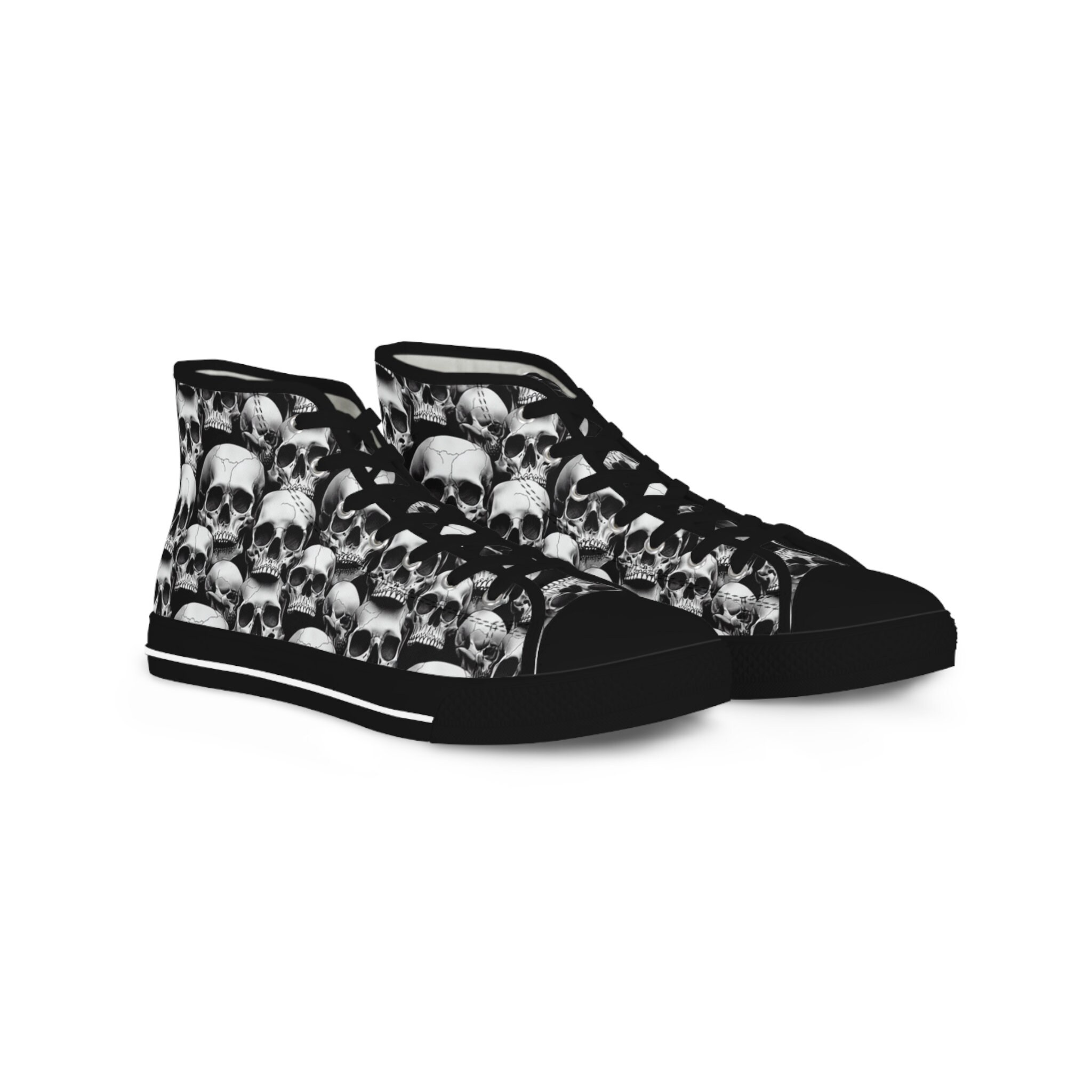 Skull Pattern High Top Sneakers