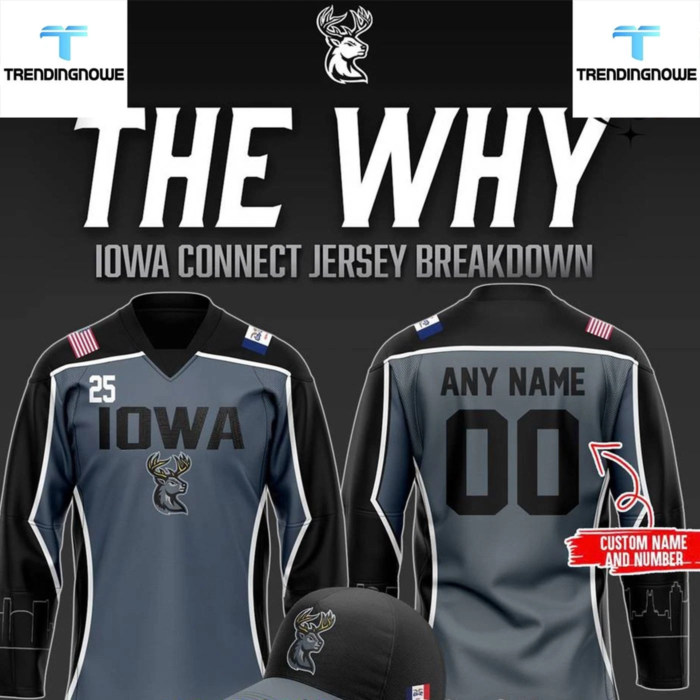 Personalized Iowa Heartlanders The Why Connect 2025 Hockey Shirt All Printed