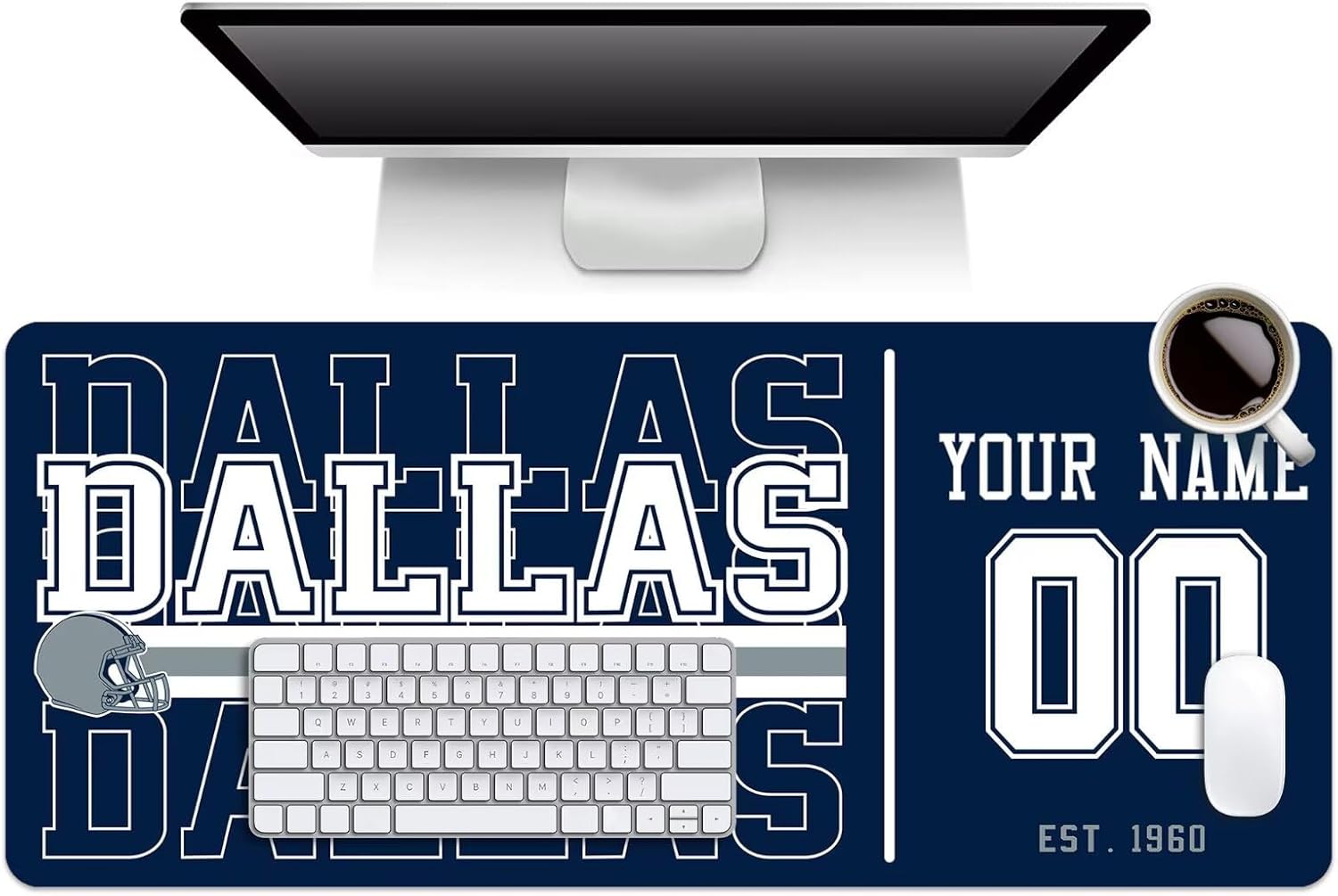 Custom Dallas Cowboys Mouse Pad, Desk Pad for Men Women Youth Gifts