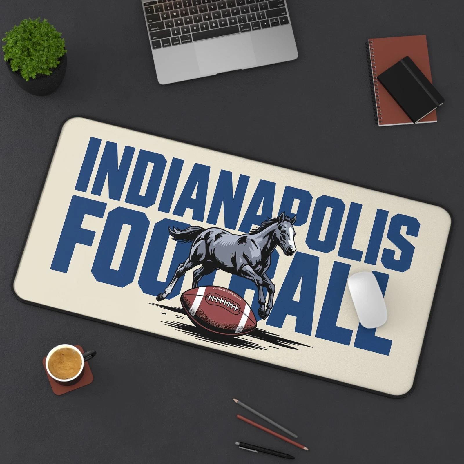 Indianapolis Football High Def Print Non Slip Desk Mat Office Home football
