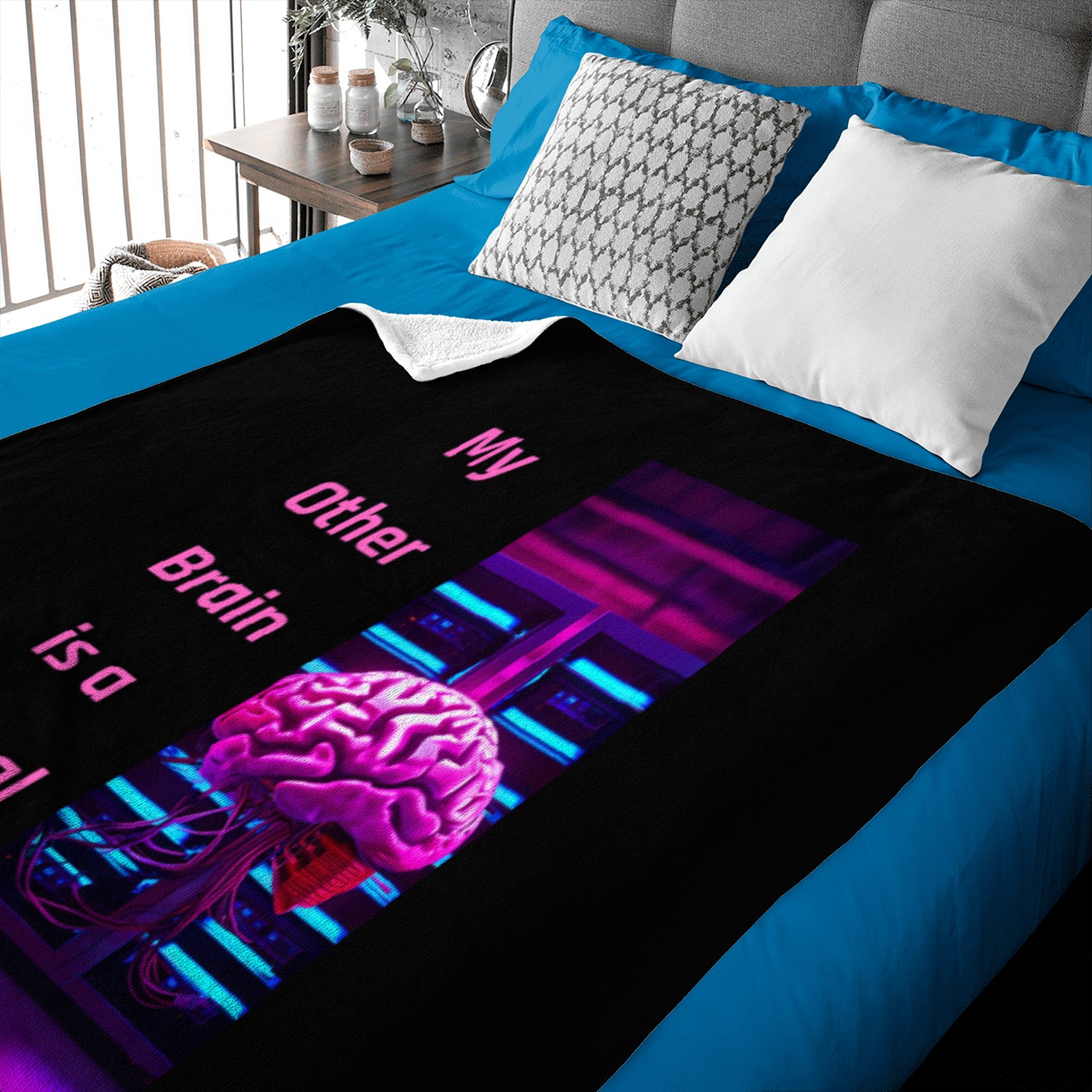 My Other Brain is a Neural network Baby Blankets