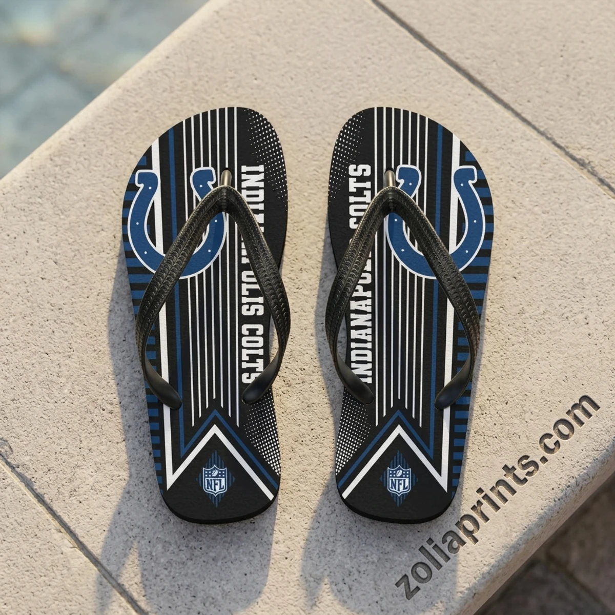 Indianapolis Colts Horseshoe Logo Summer Flip Flops