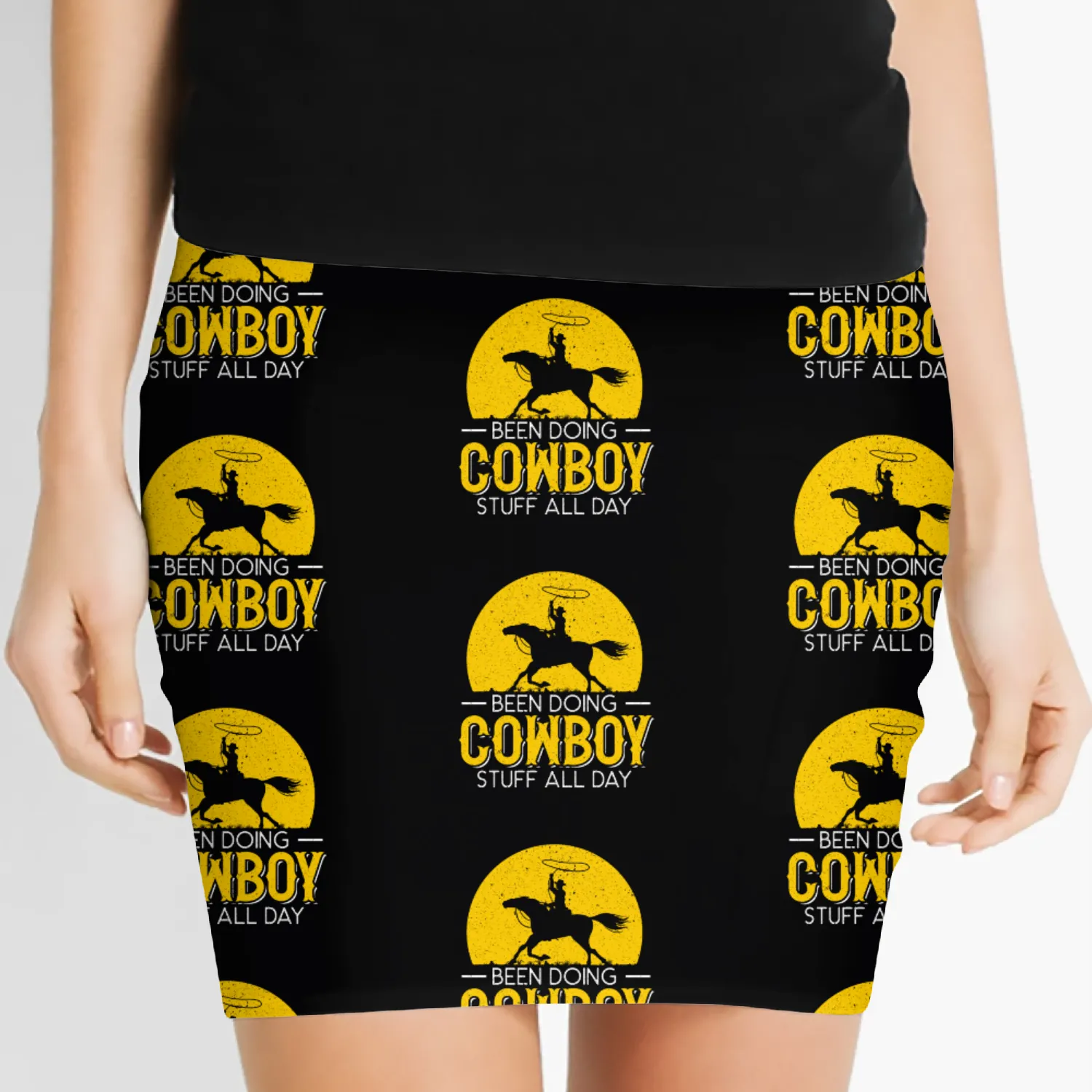 Been Doing Cowbuy Stuff All Day Western Rodeo Women's Mini Skirts