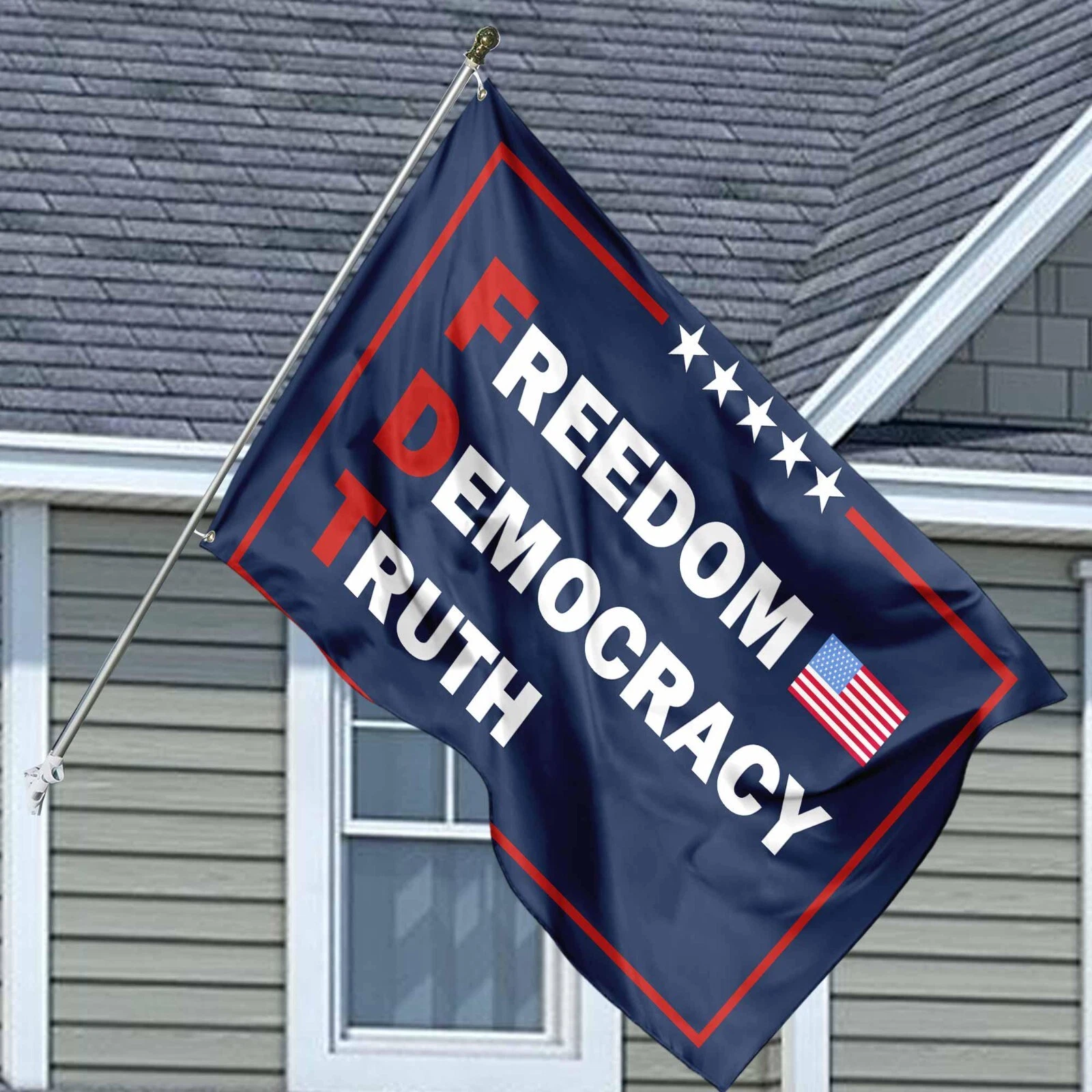 Freedom Democracy Truth House Flag, Political Activist Protest Flag