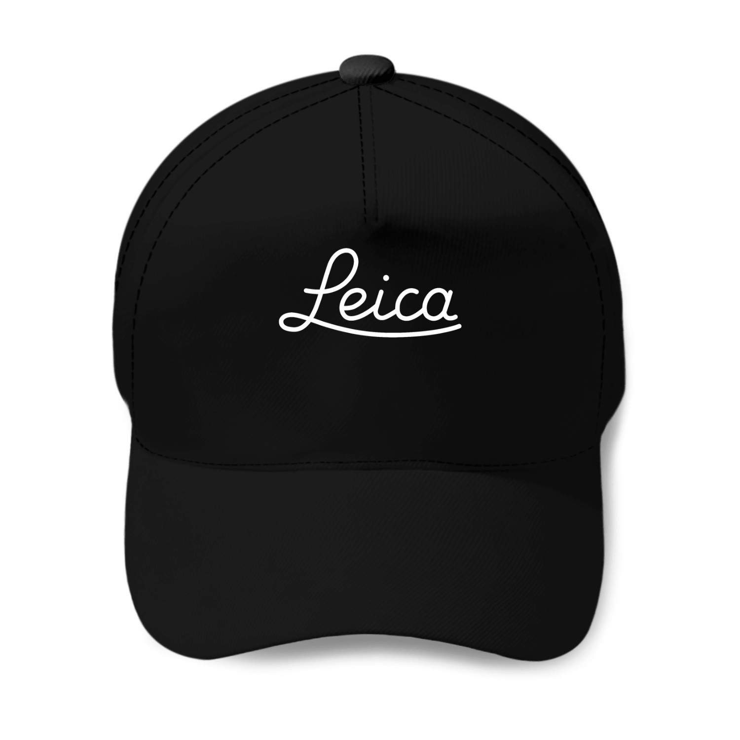 Leica Script Logo (White) Baseball Caps