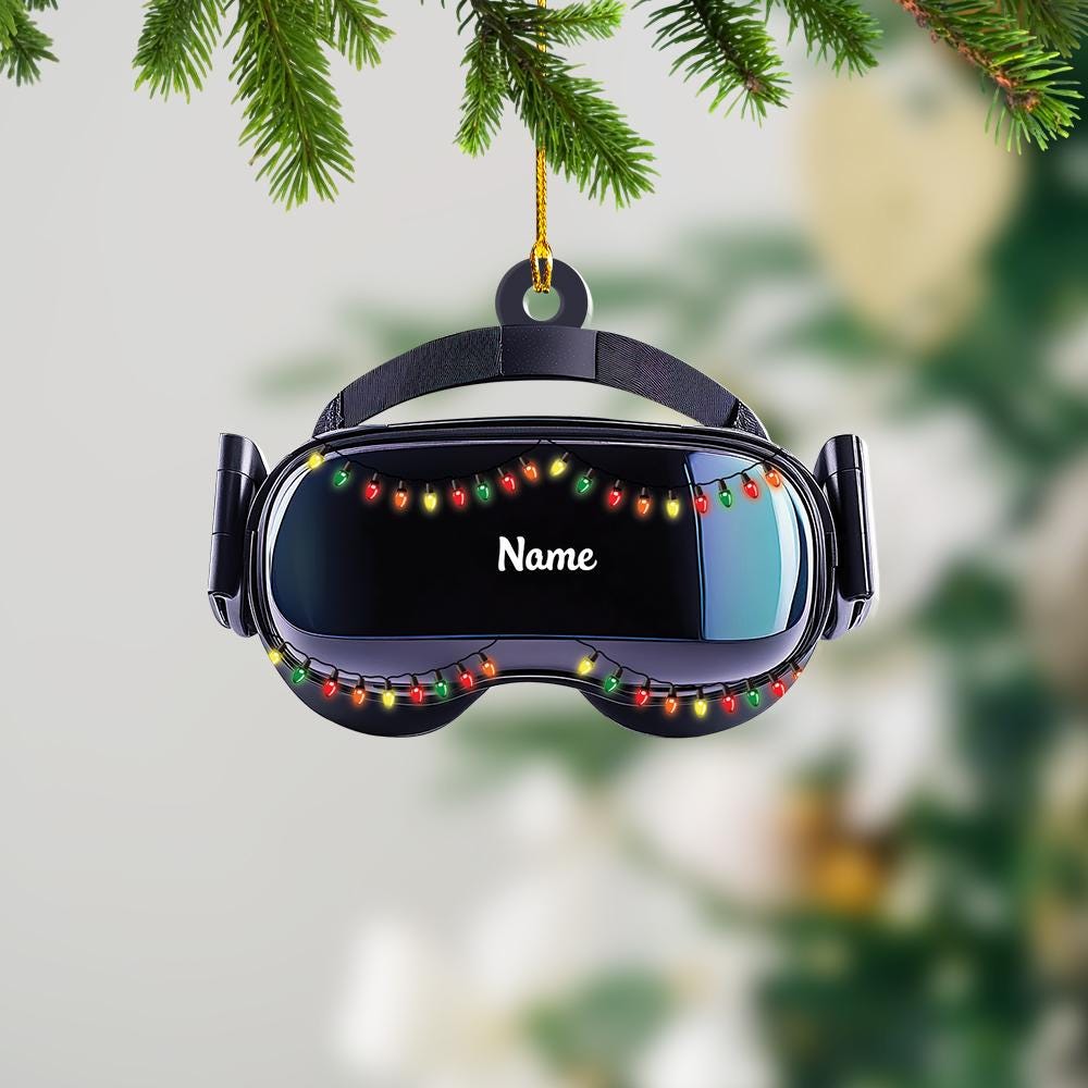 Personalized VR Headset Christmas Ornament, Virtual Reality Ornament, VR Controller Ornament, Metaverse Holiday Ornament Gift