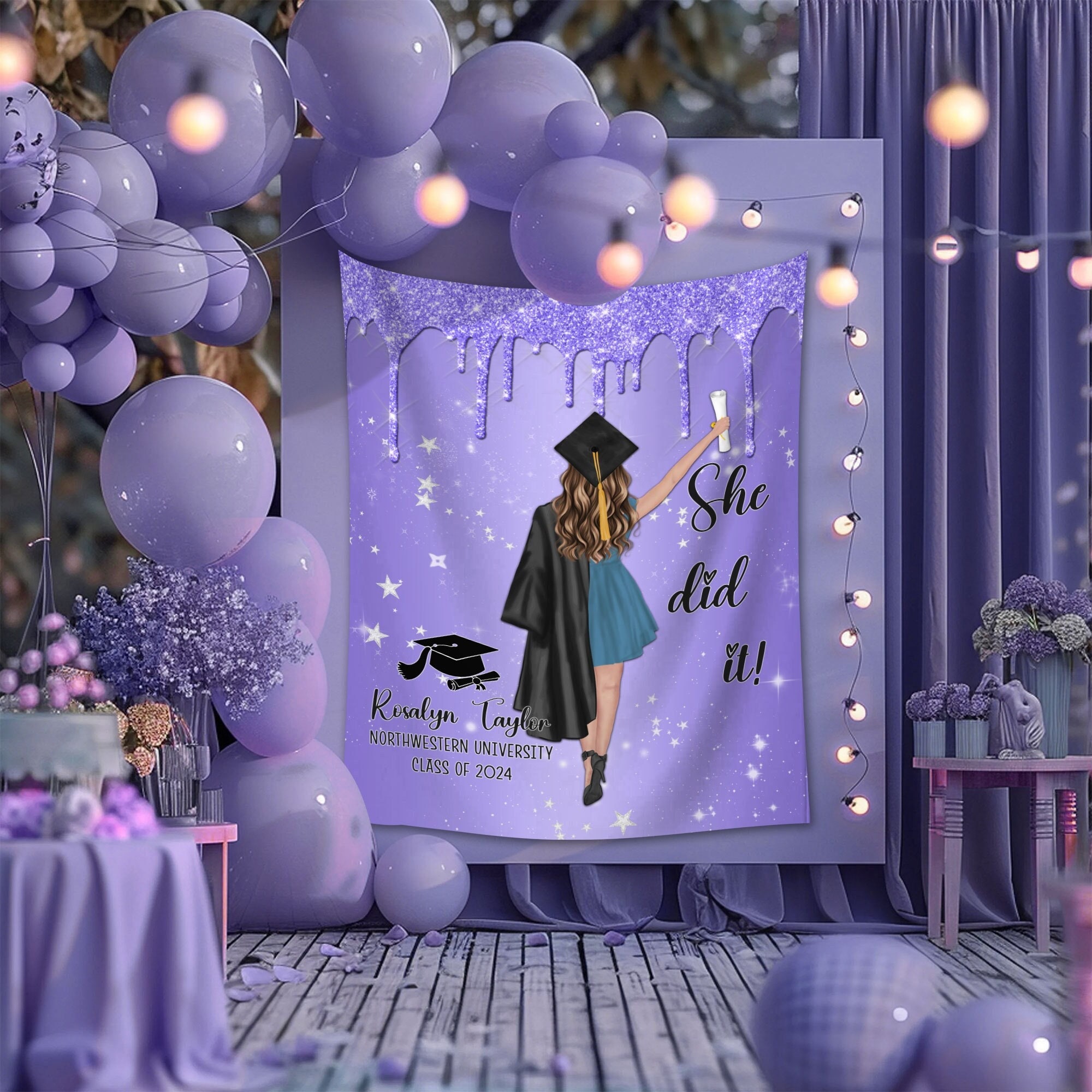 Graduation Tapestries, Photo graduation Tapestries, Graduation Gift, Class off Tapestries