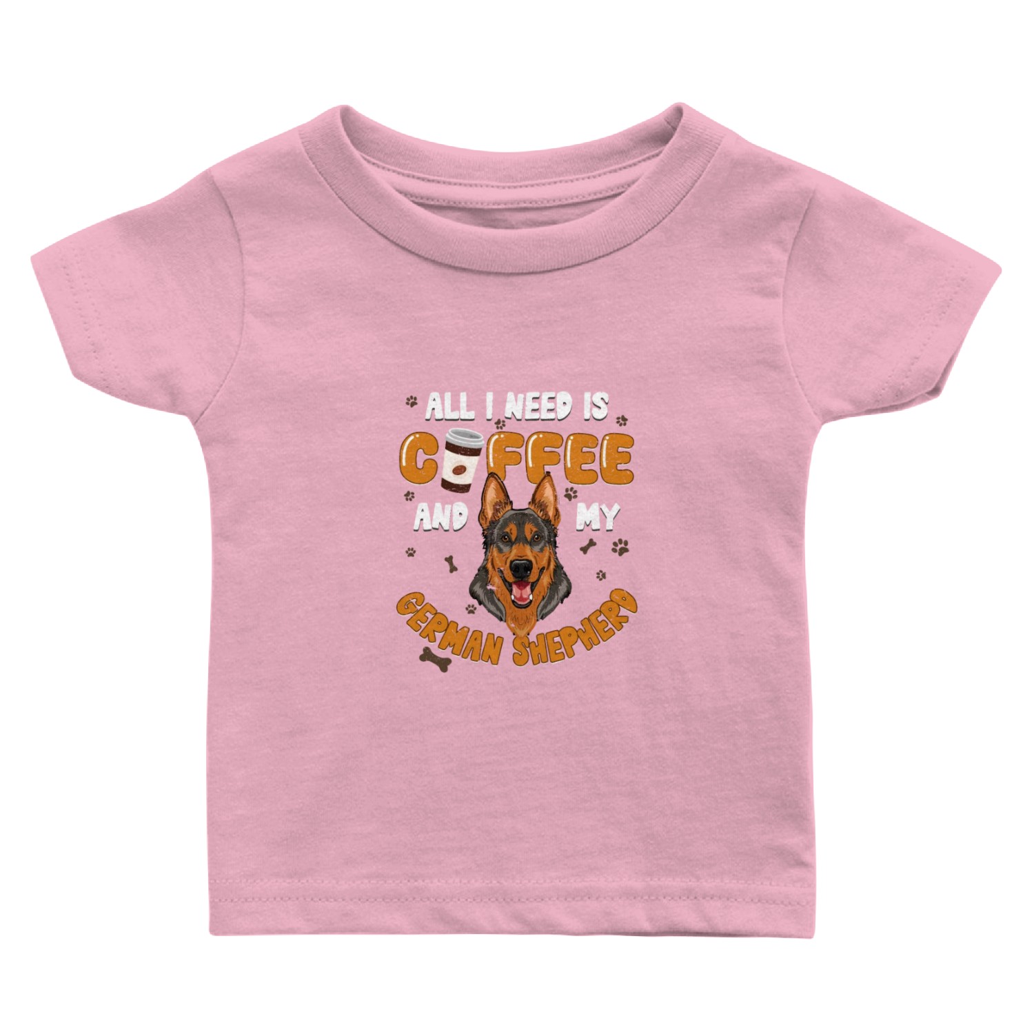 Dog Owners ALL I WANT IS COFFEE AND MY GERMAN Baby T Shirts