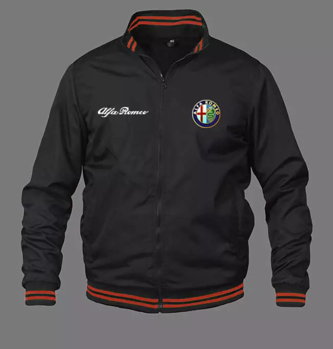 New Mens Jacket Alfa Romeo Power Stand Collar Raglan Jackets