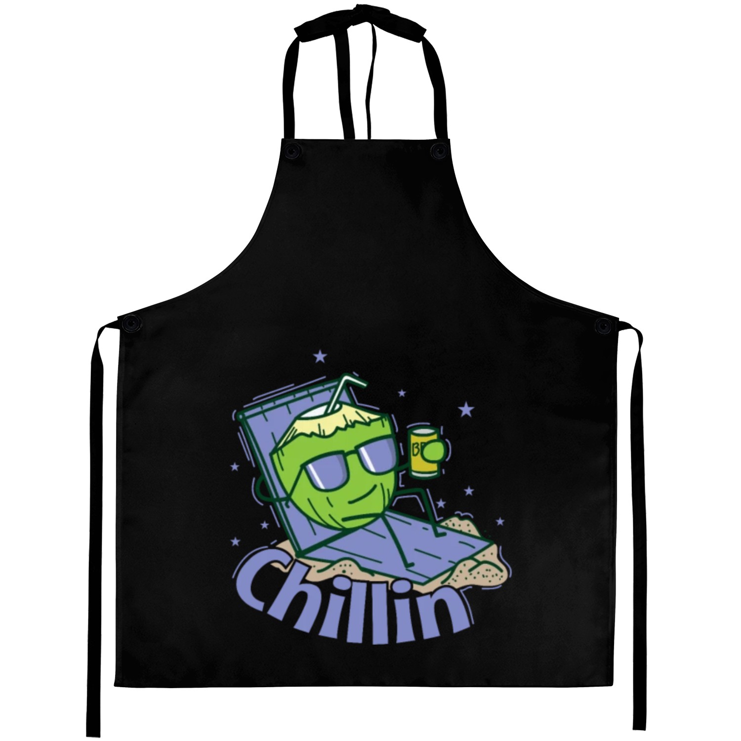 Chillin Coconut on the Beach exotic Aprons