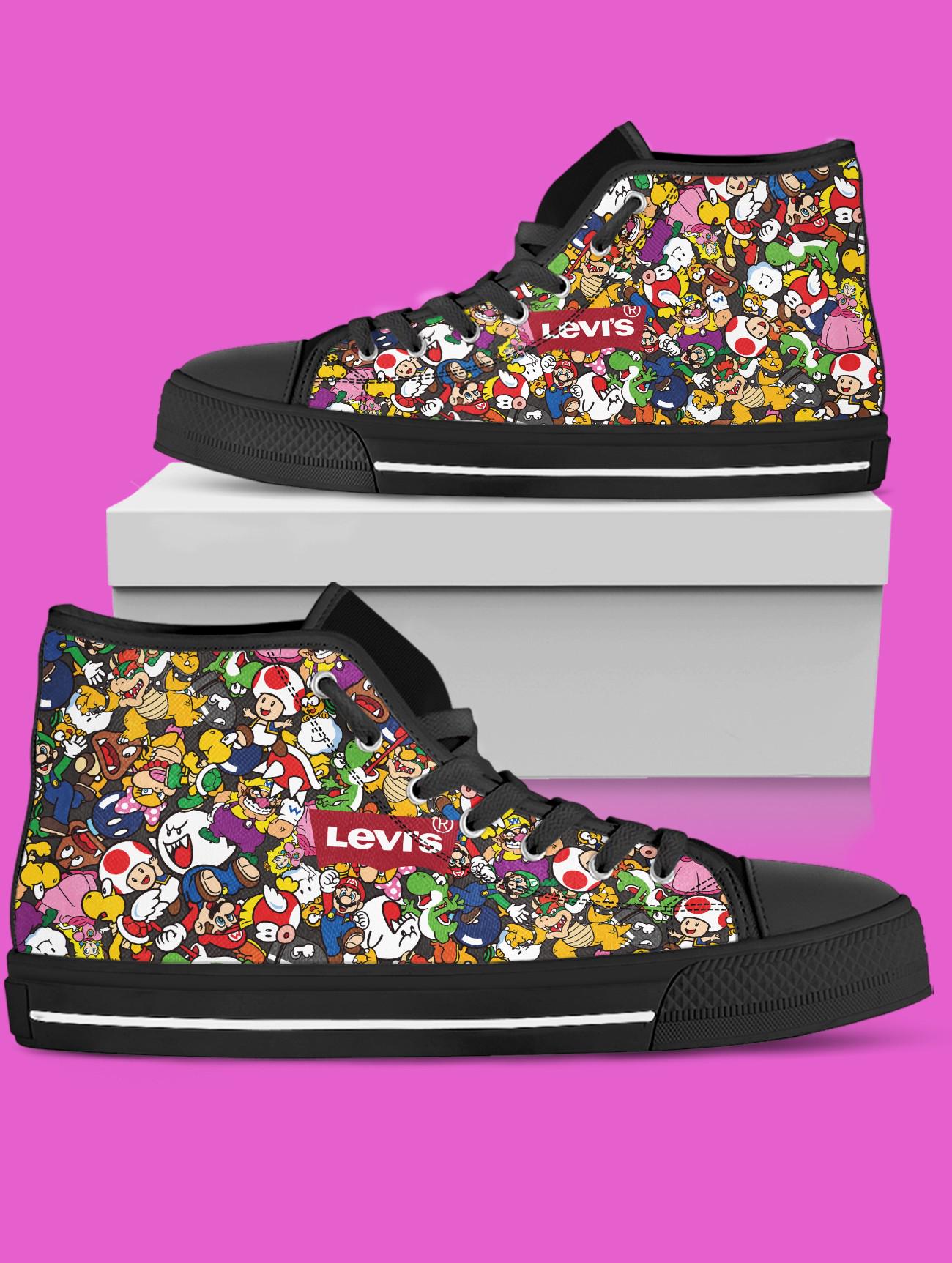 Super Mario High-Top Shoes: Unisex Inspired Sneakers
